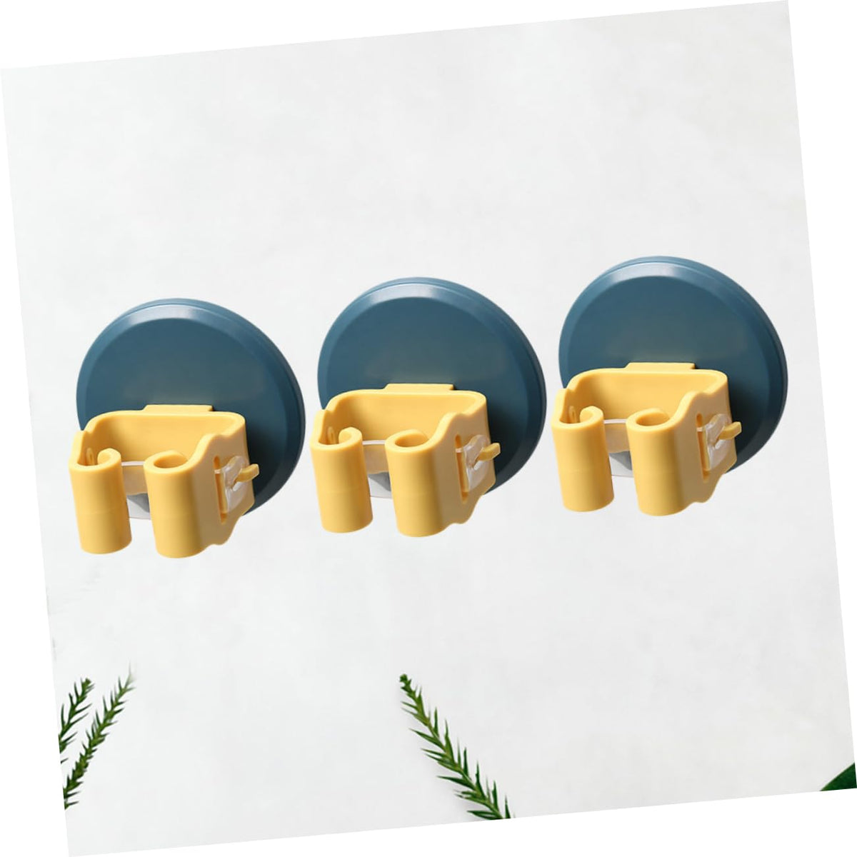 3pcs Space saving Mop Broom Clamp Wall Mount Suction Cup Gripper for Cleaning Tools No Drilling