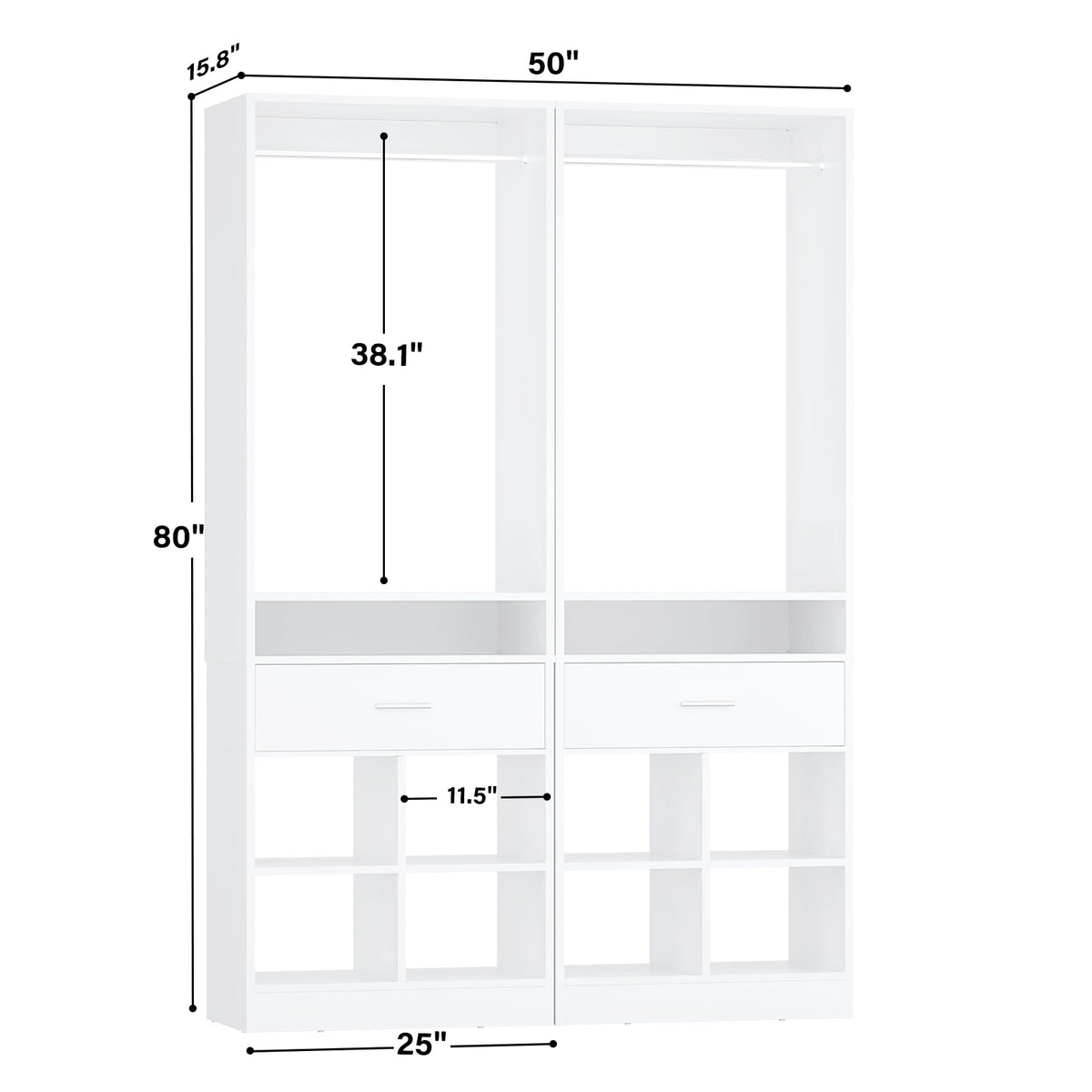 50" Closet System