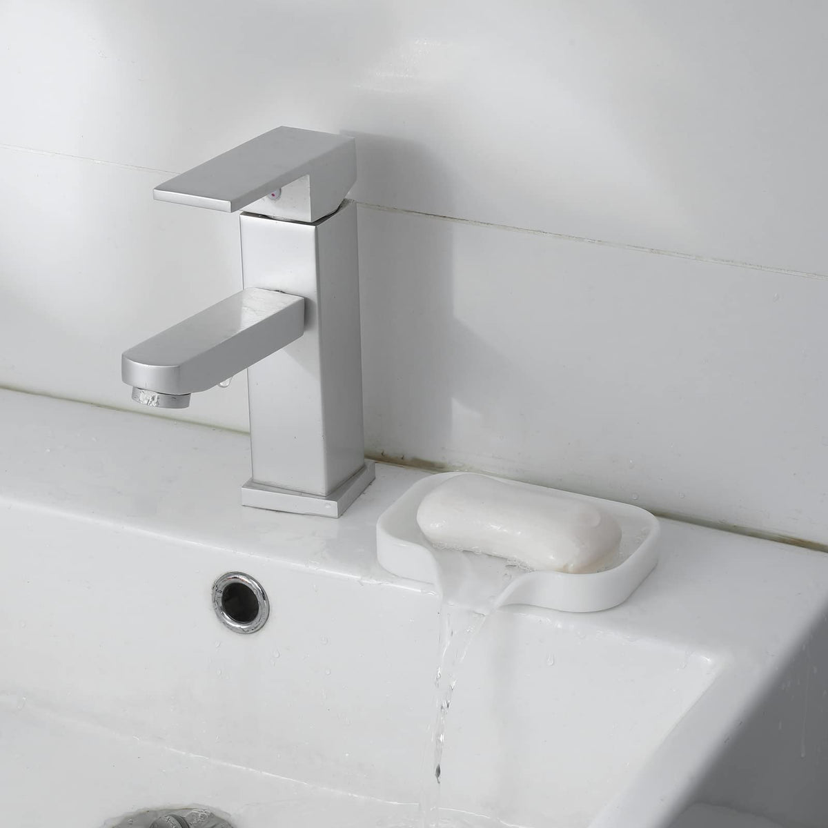 Silicone Soap Dish with Drain Spout