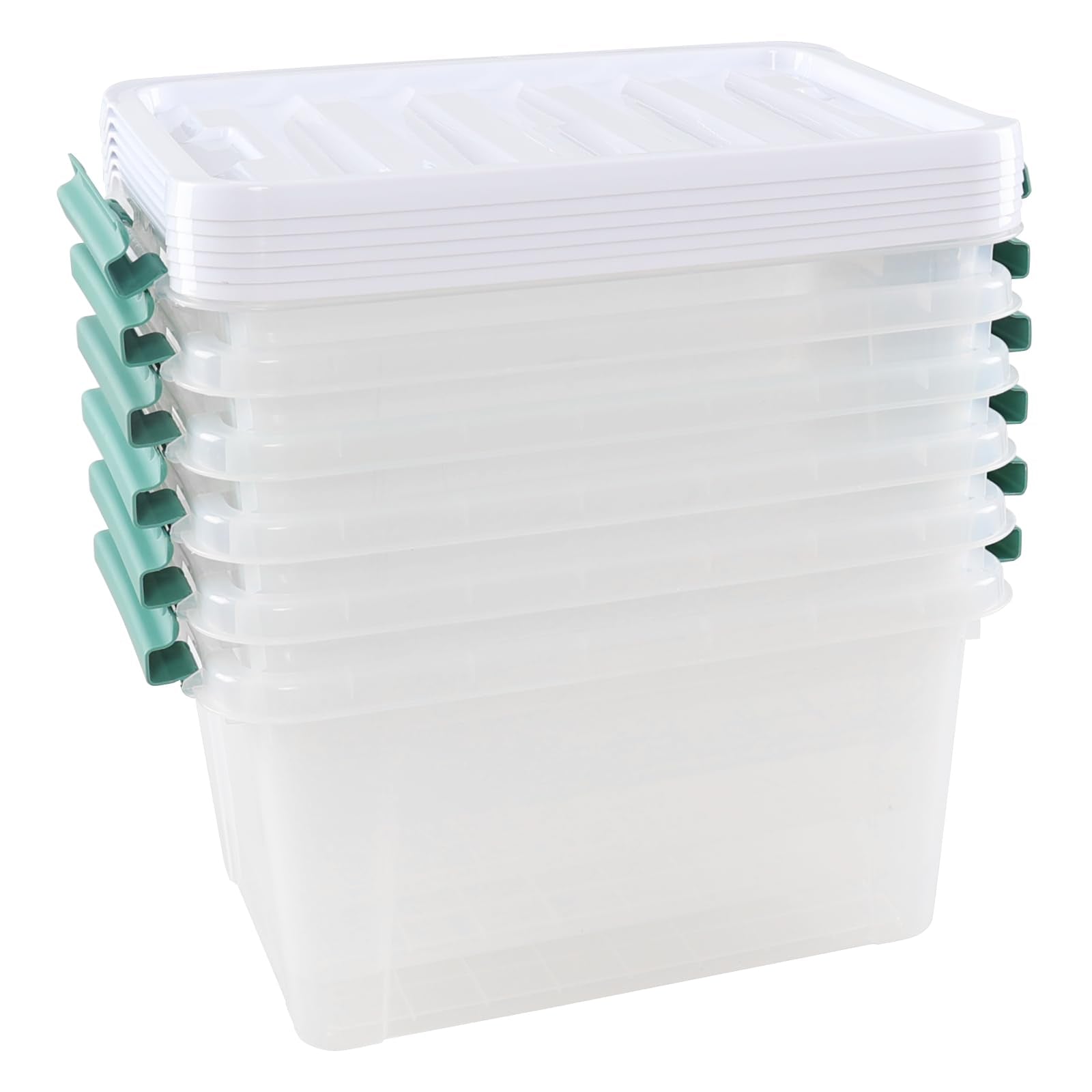 6 Pack Clear Storage Latch Bins (6 Count)