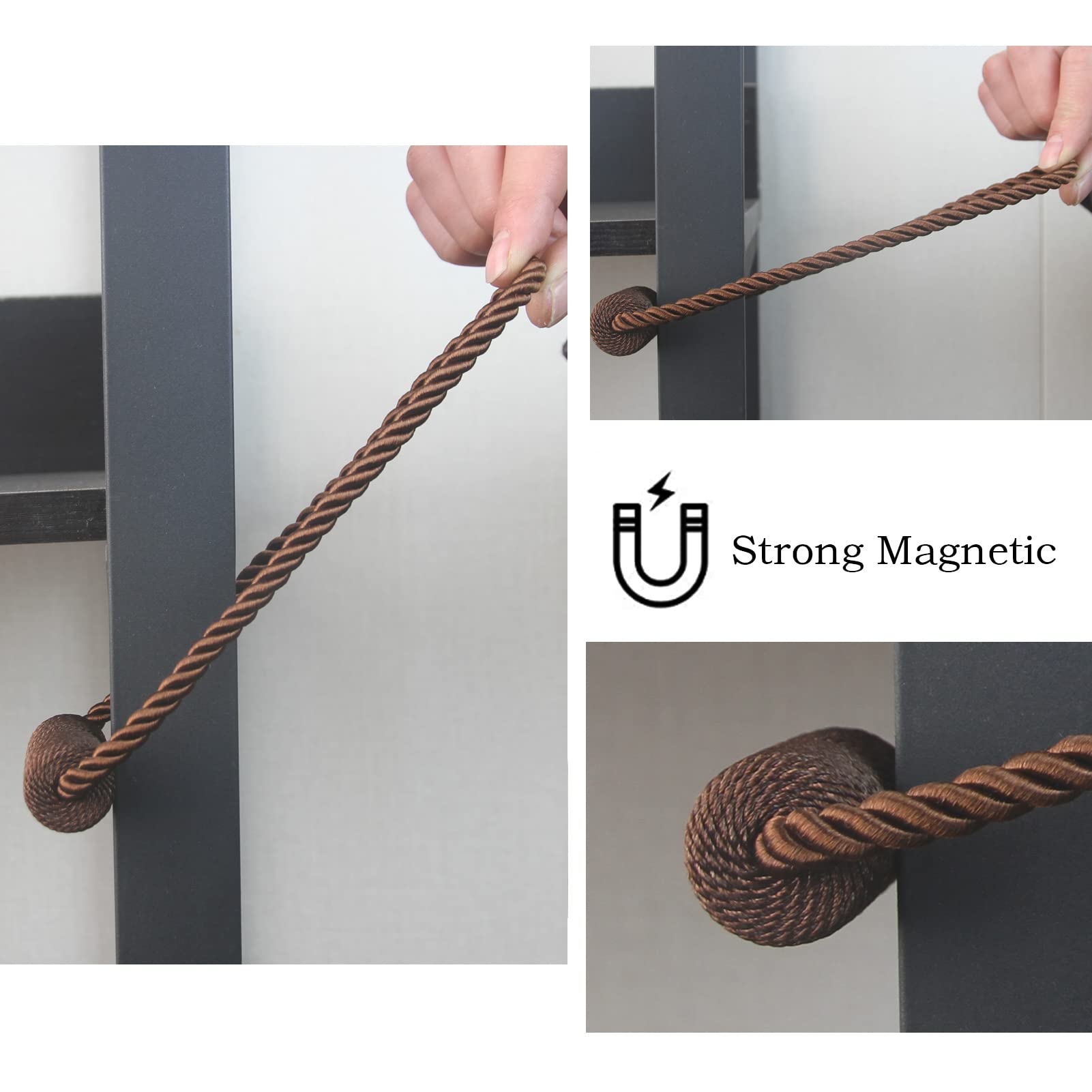 Magnetic Curtain Tiebacks Decorative Holdbacks Rope Tie Back Drapes Hangtty