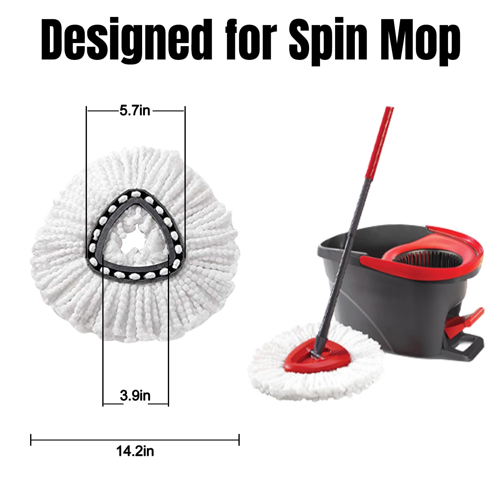 16Pcs Spin Mop Refills Compatible with Cedar