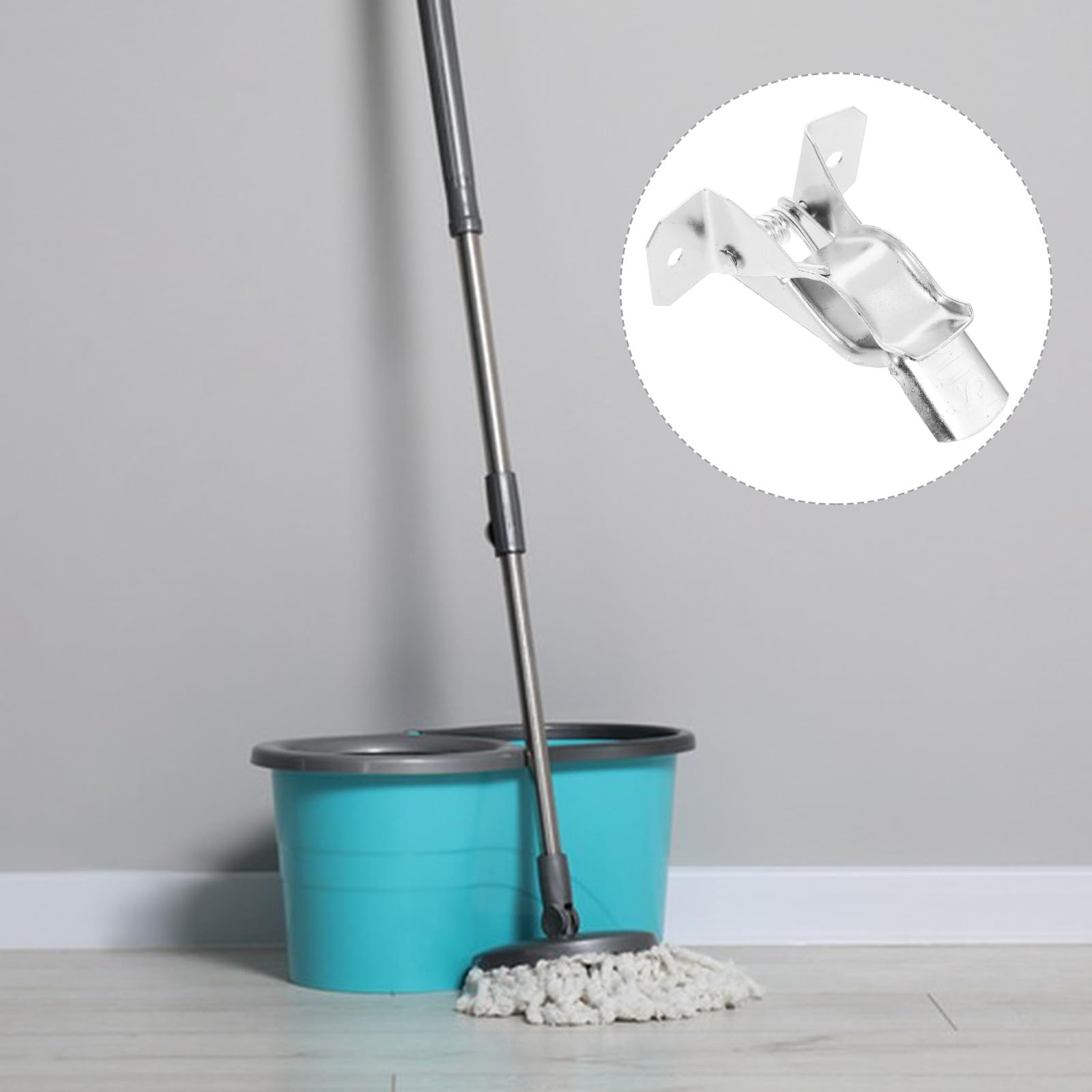 10pcs Wall Mounted Broom and Mop Holder Utility Hooks Heavy Duty Plastic Clips for Household Cleaning Tool Organization