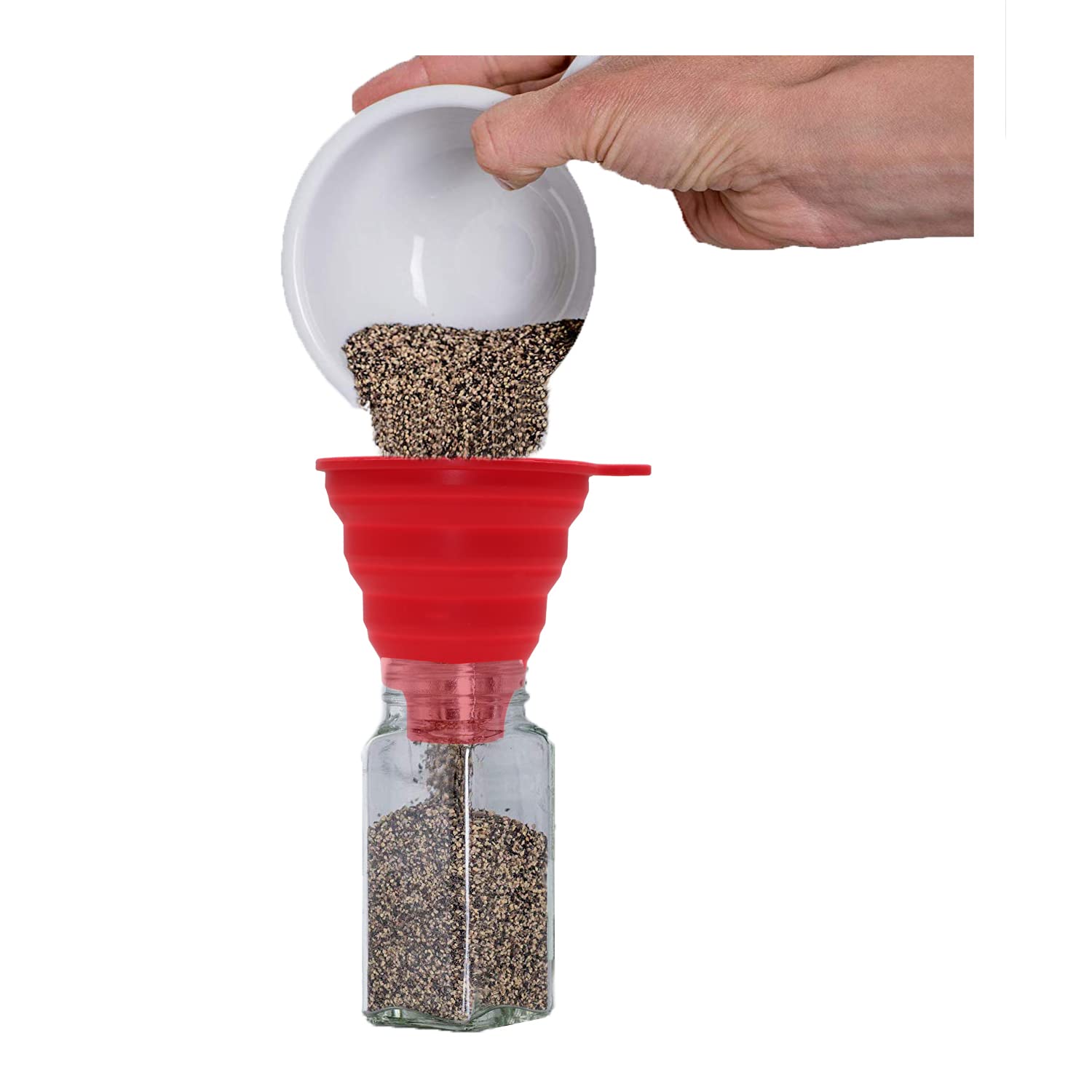 Silicone Collapsible Wide Mouth Funnel for Jars