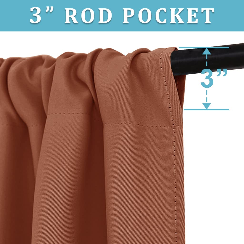 Cafe Blackout Curtains 24 inch Length for RV Camper Kitchen Window (2 Count)