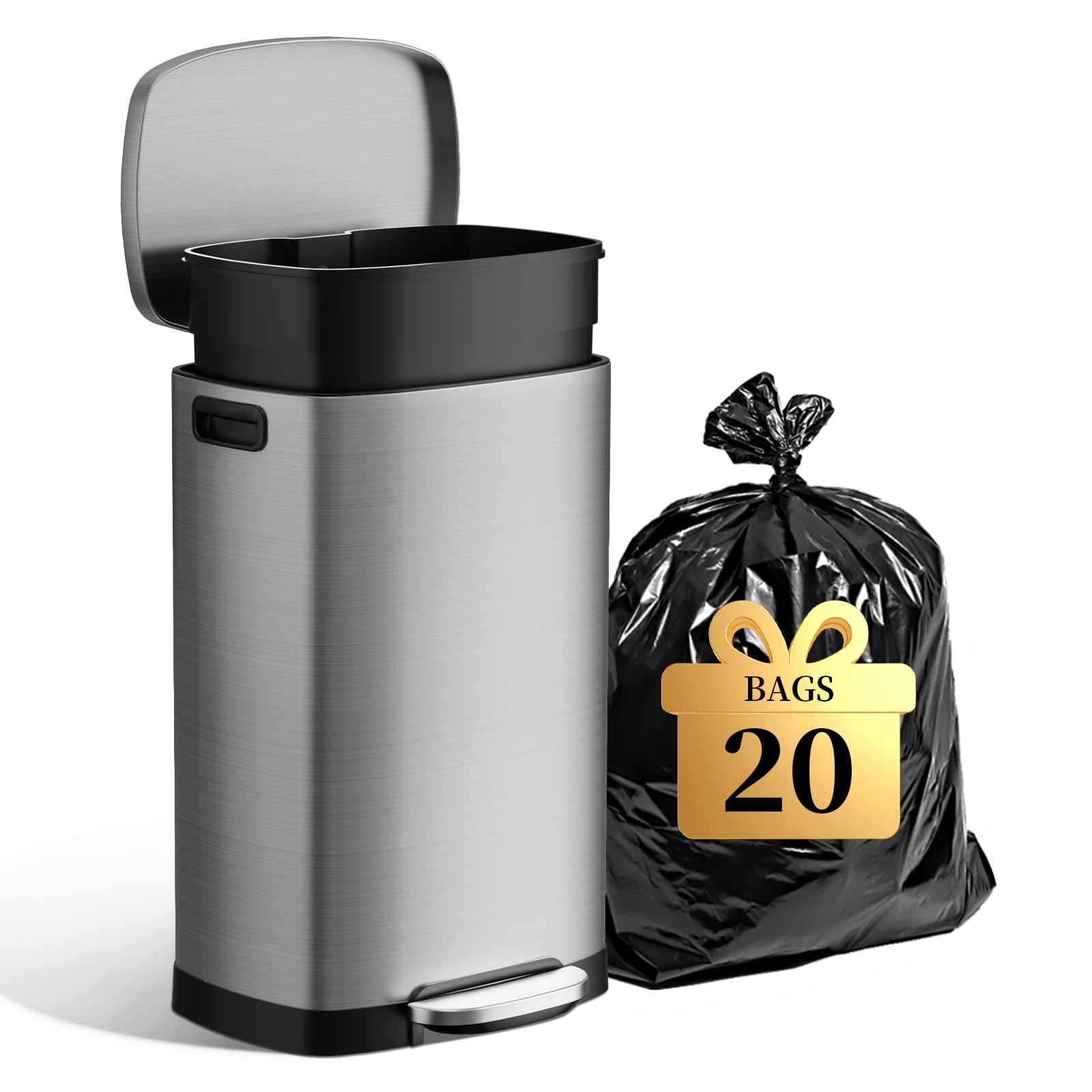 13 Gallon Trash Can with Lid