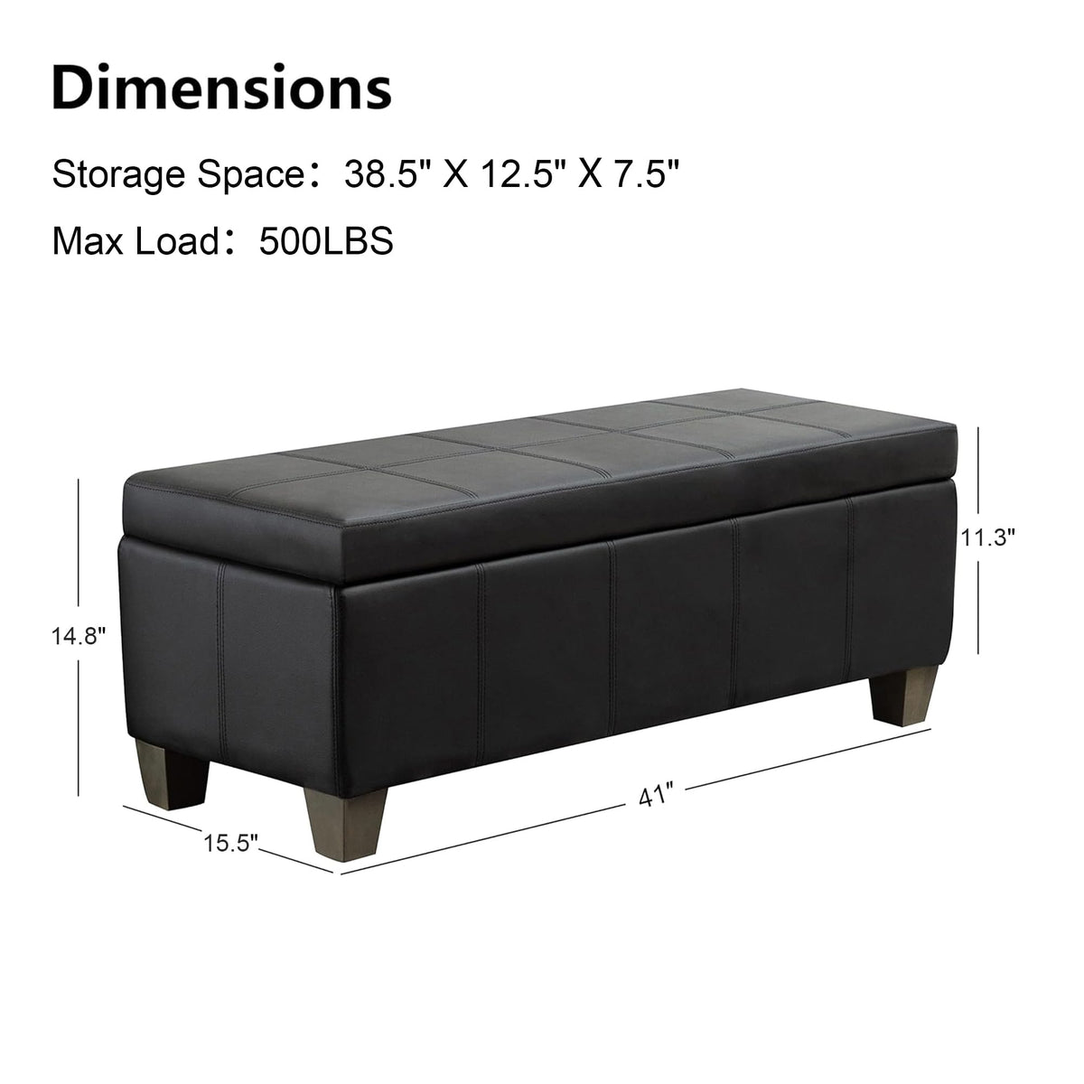41" Storage Ottoman