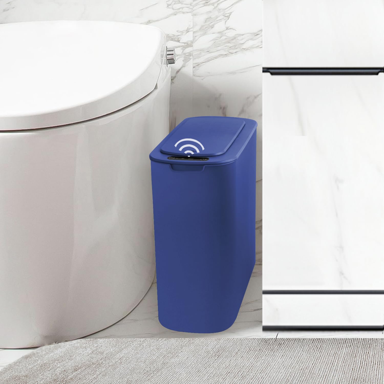 Automatic Motion Sensor Bathroom Trash Can with Lid