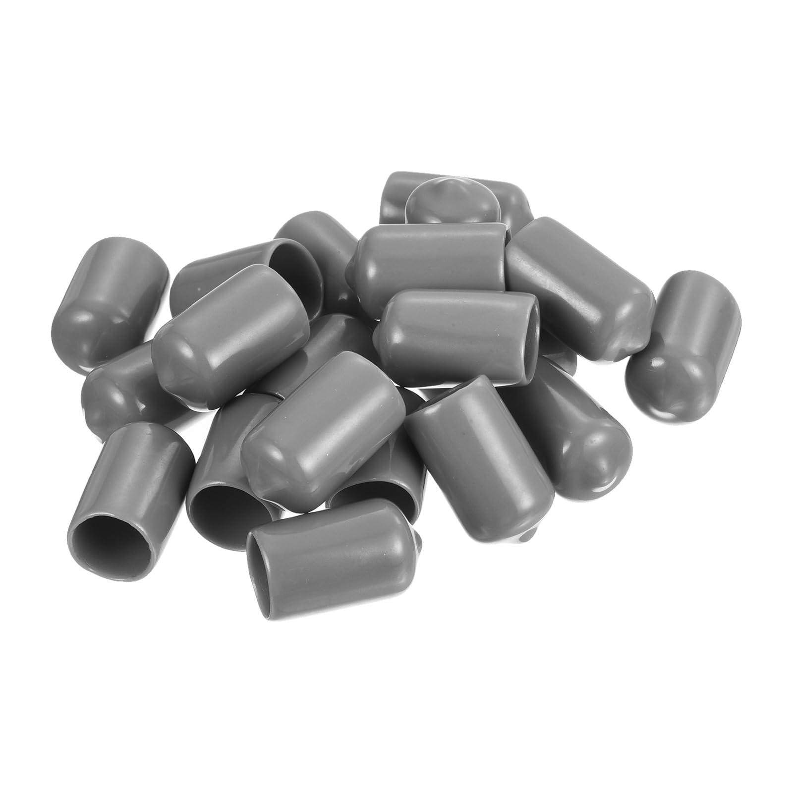 20pcs Rubber End Caps Protective Caps 13mm ID Vinyl PVC Round Tube Bolt Cap Cover Screw Thread Protectors