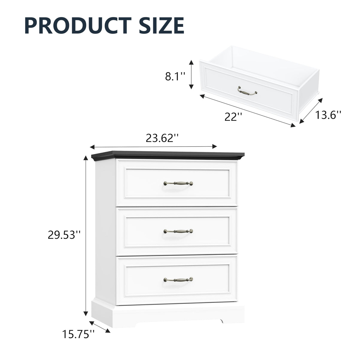 3 Drawer Dresser for Bedroom