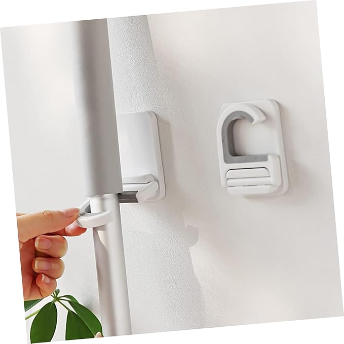 Broom Gripper Wall Mount 3pcs Mop Holders Adhesive Wall Hook for Kitchen Bathroom Utility Room