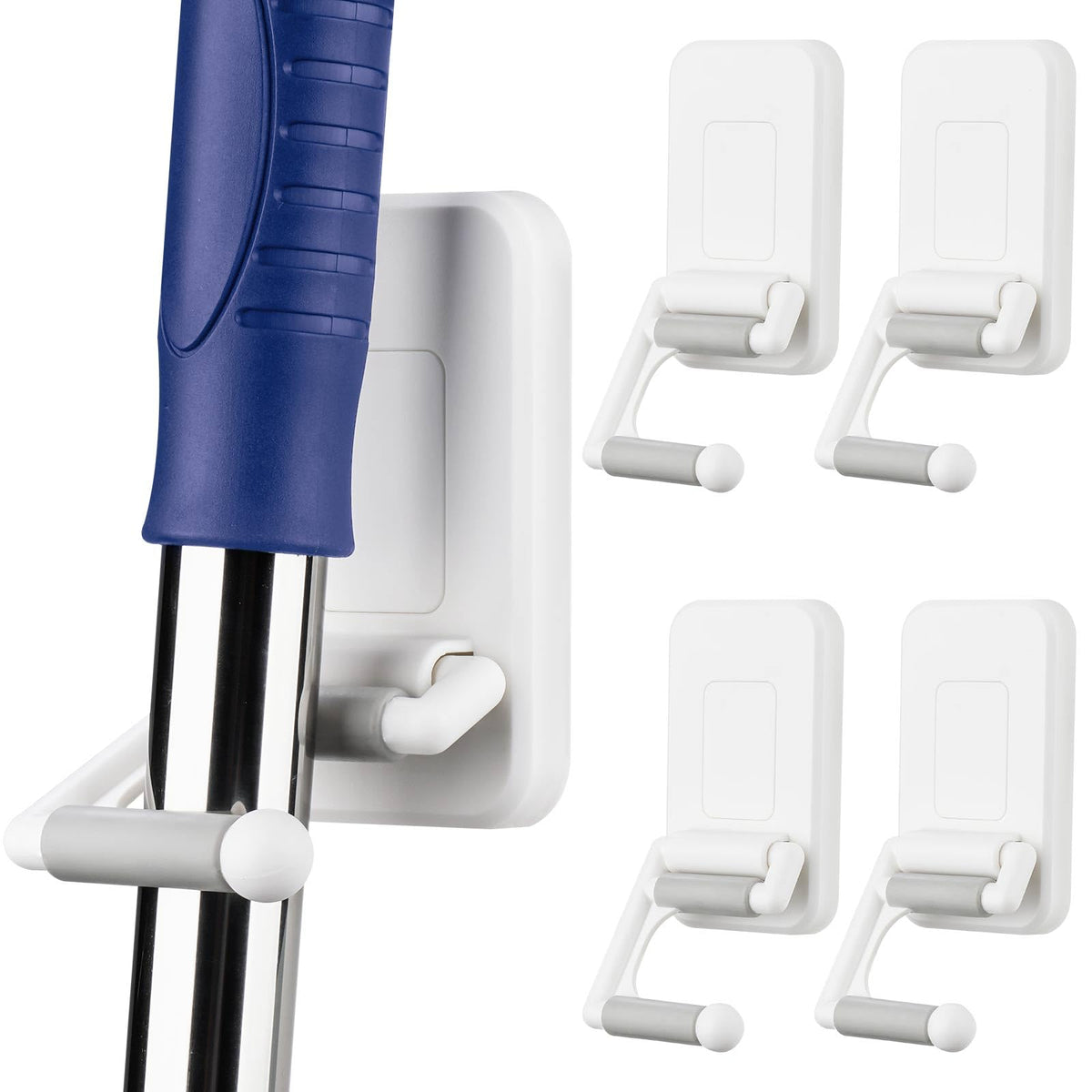 Broom Mop Holder Wall Mount 4PCS 180° Rotating No (4 Count)