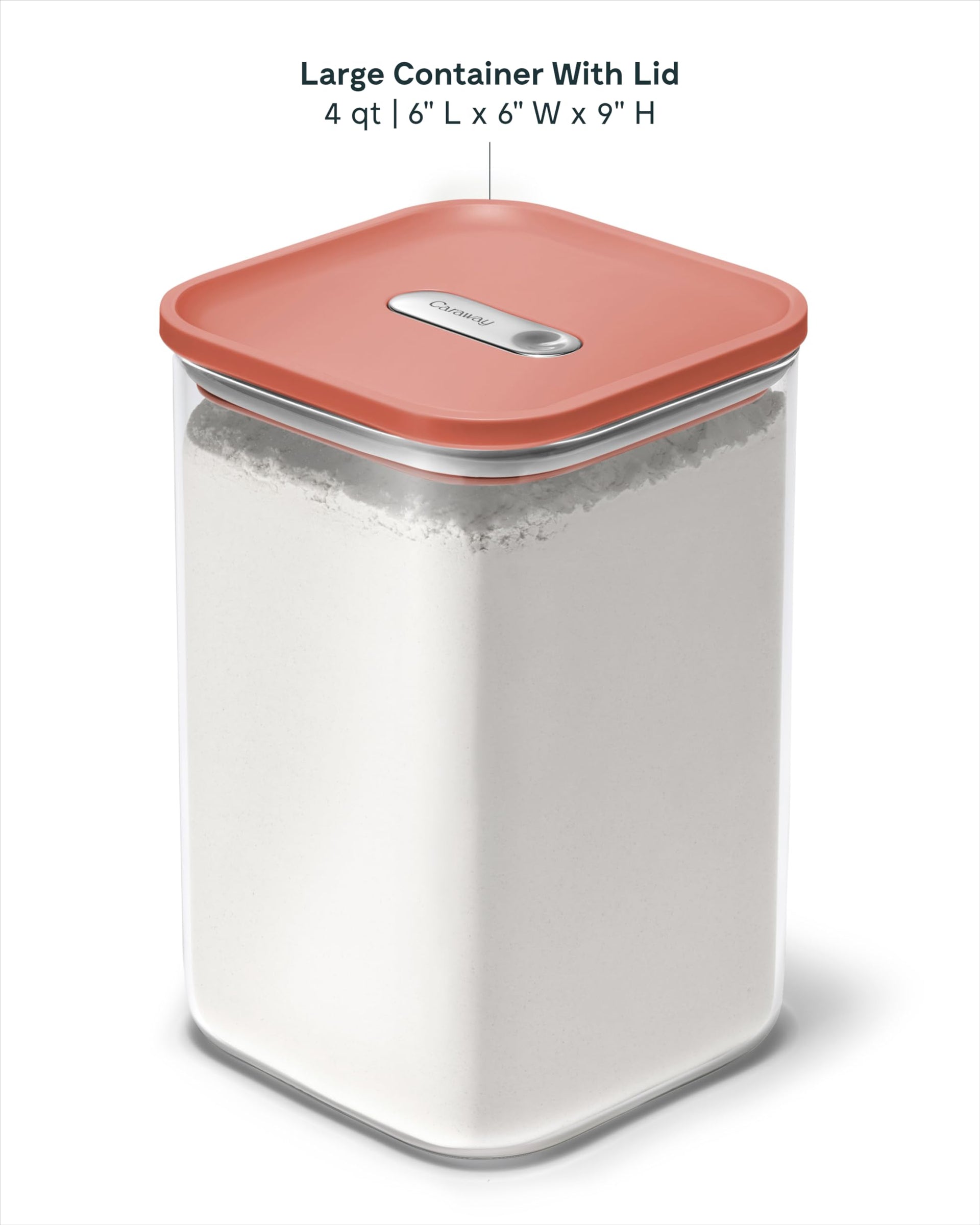 4 qt Glass Airtight Food Storage Container with Lid