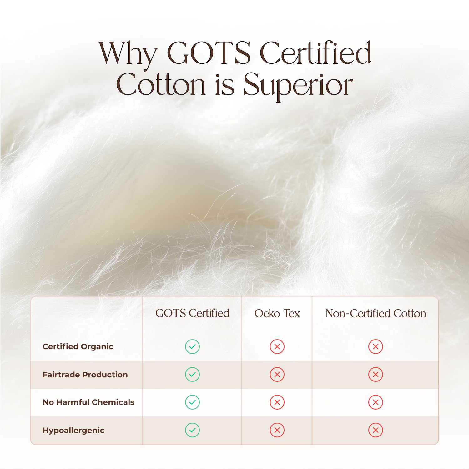100% Cotton Organic Mattress Pad (2 Count)
