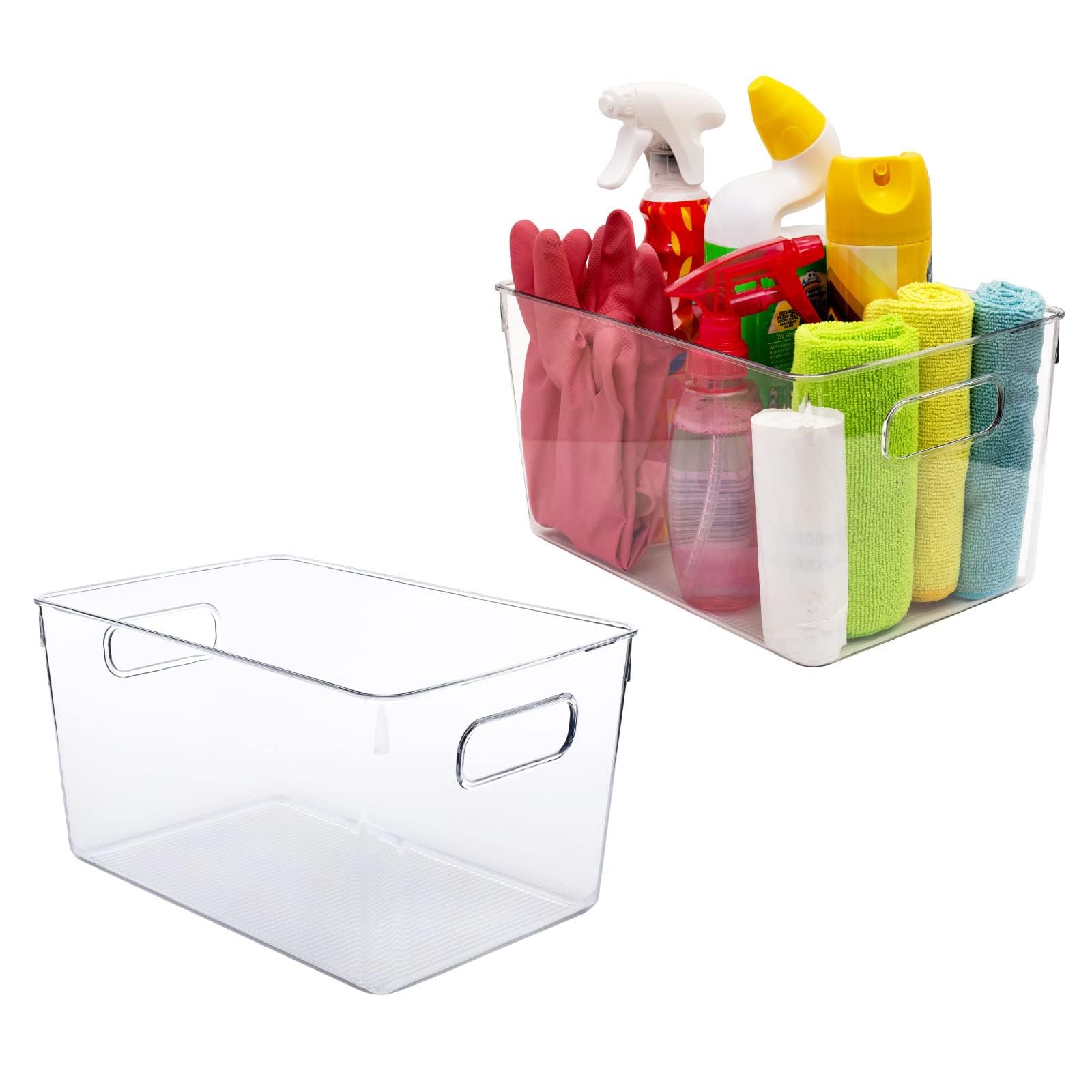 Clear storage organizer bins (2 Count)
