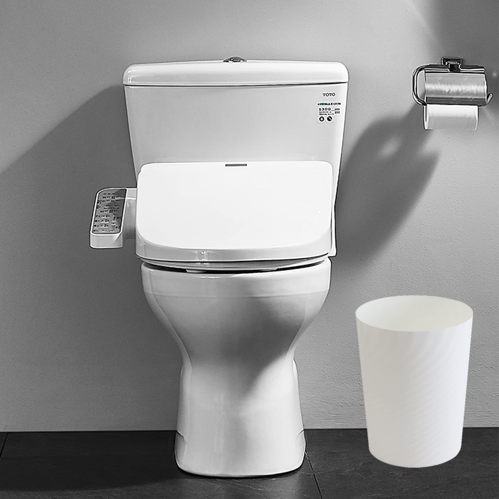 Plastic Small Bathroom Trash Can Wastebasket Garbage Can (2 Count)