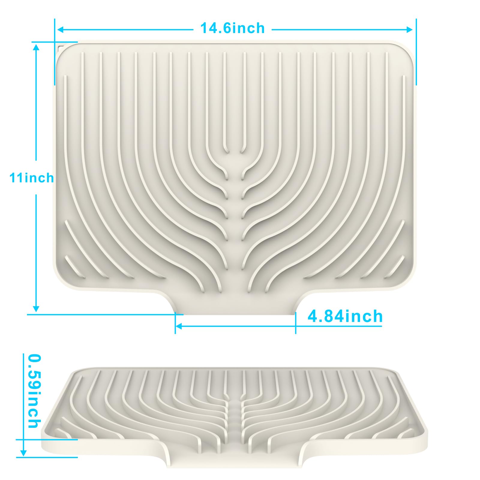 Dish drying mats for kitchen counter