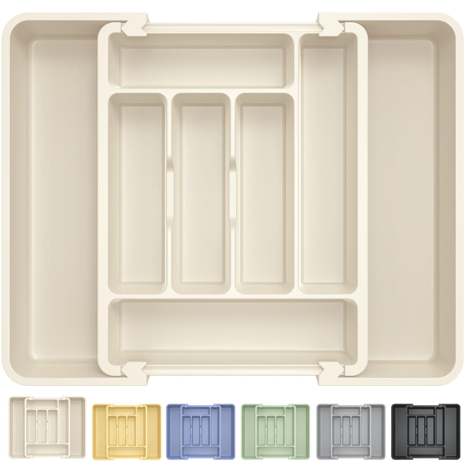Large Silverware Organizer for Kitchen Drawer & Utensils
