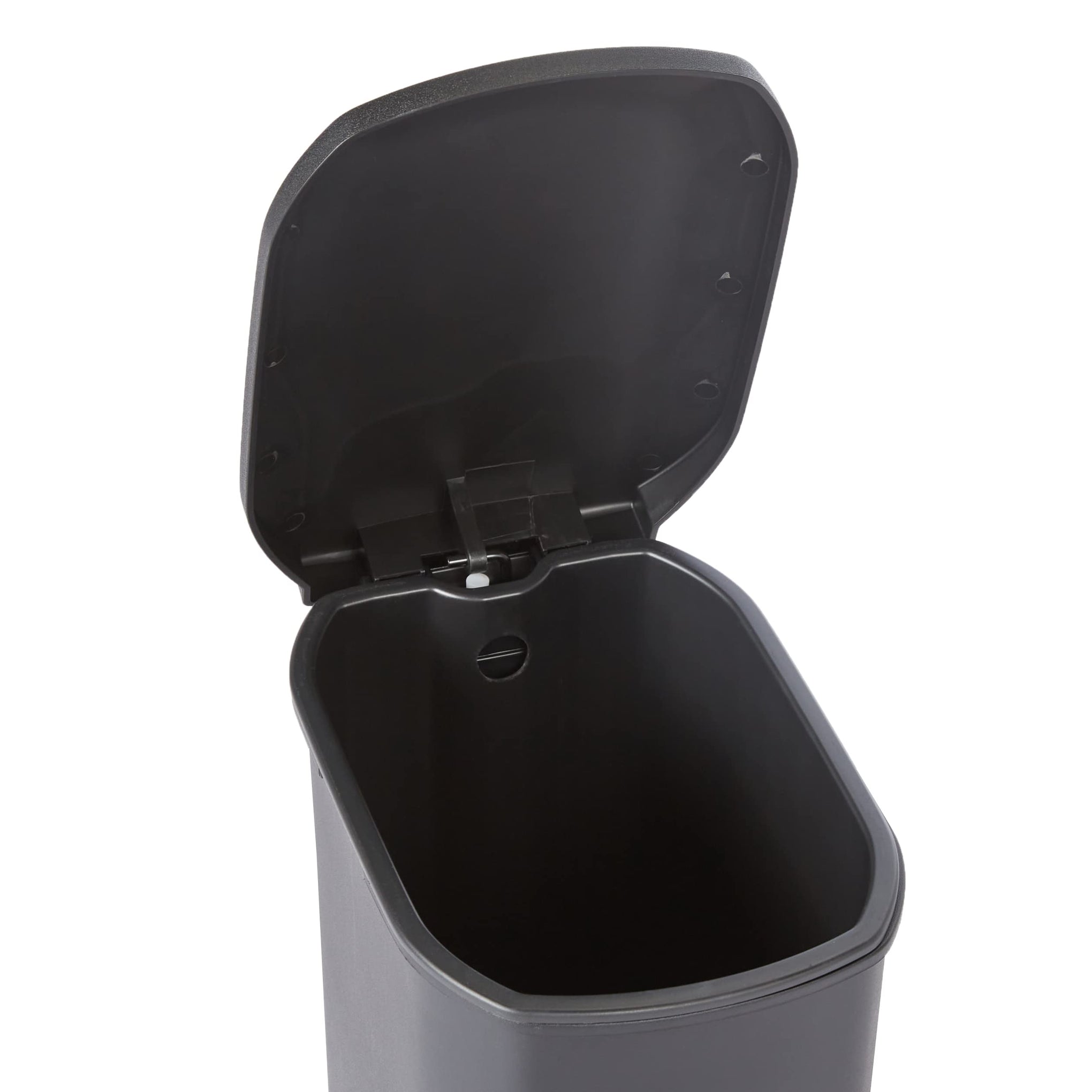 Compact Plastic Bathroom Trash Can with Soft