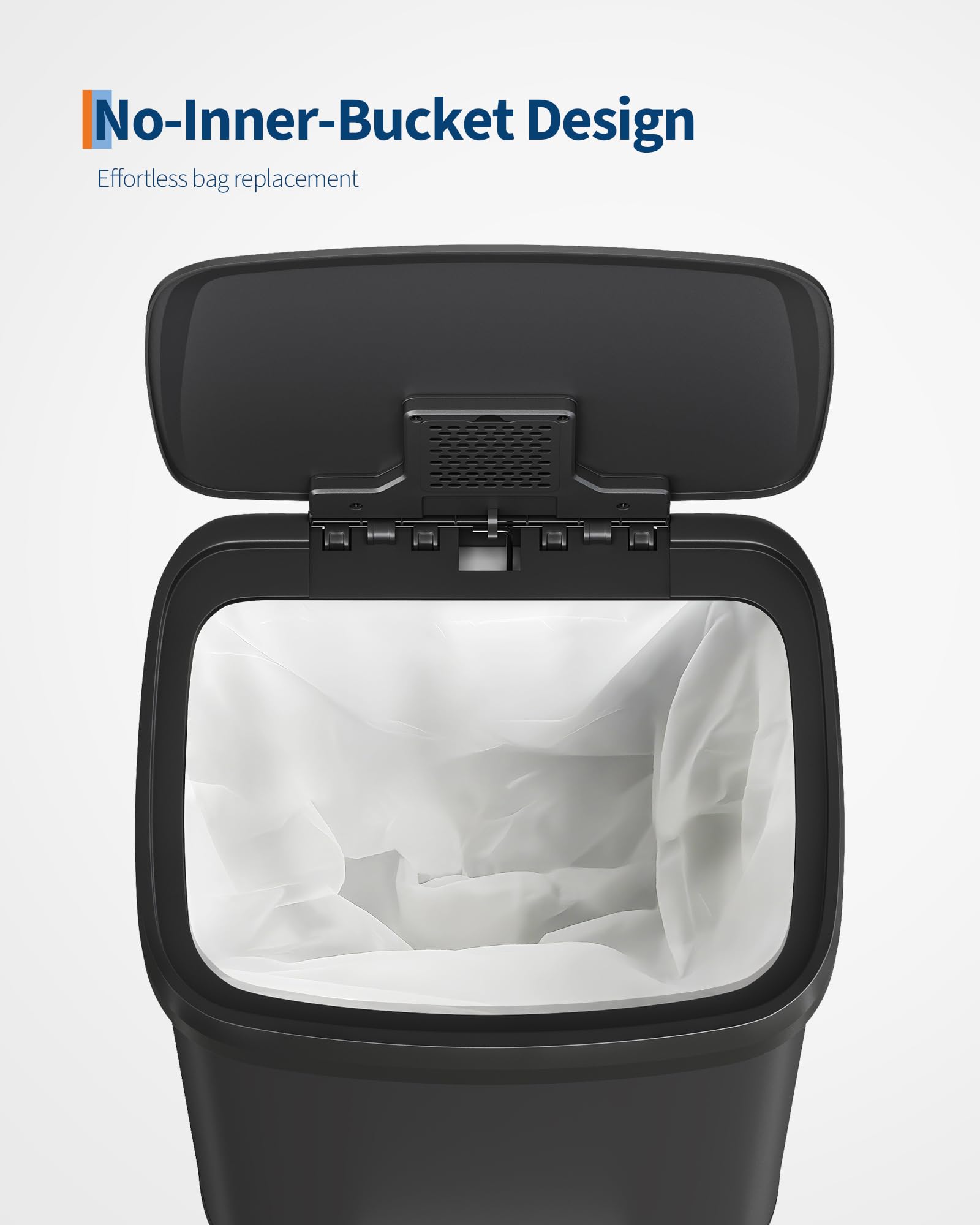 13 gal 50 L Metal Trash Can with Lid