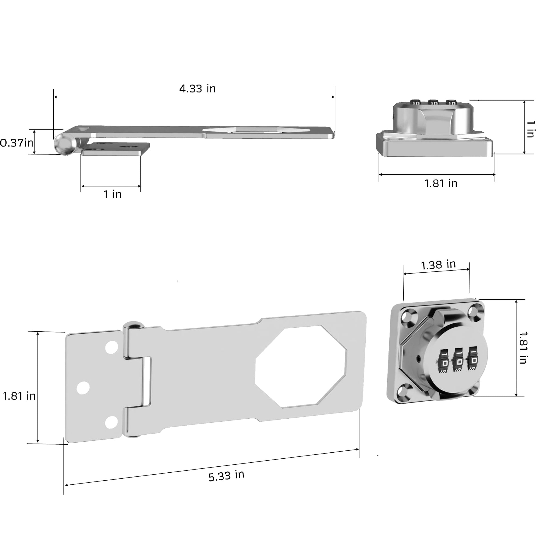 Keyless Combination Lock 3