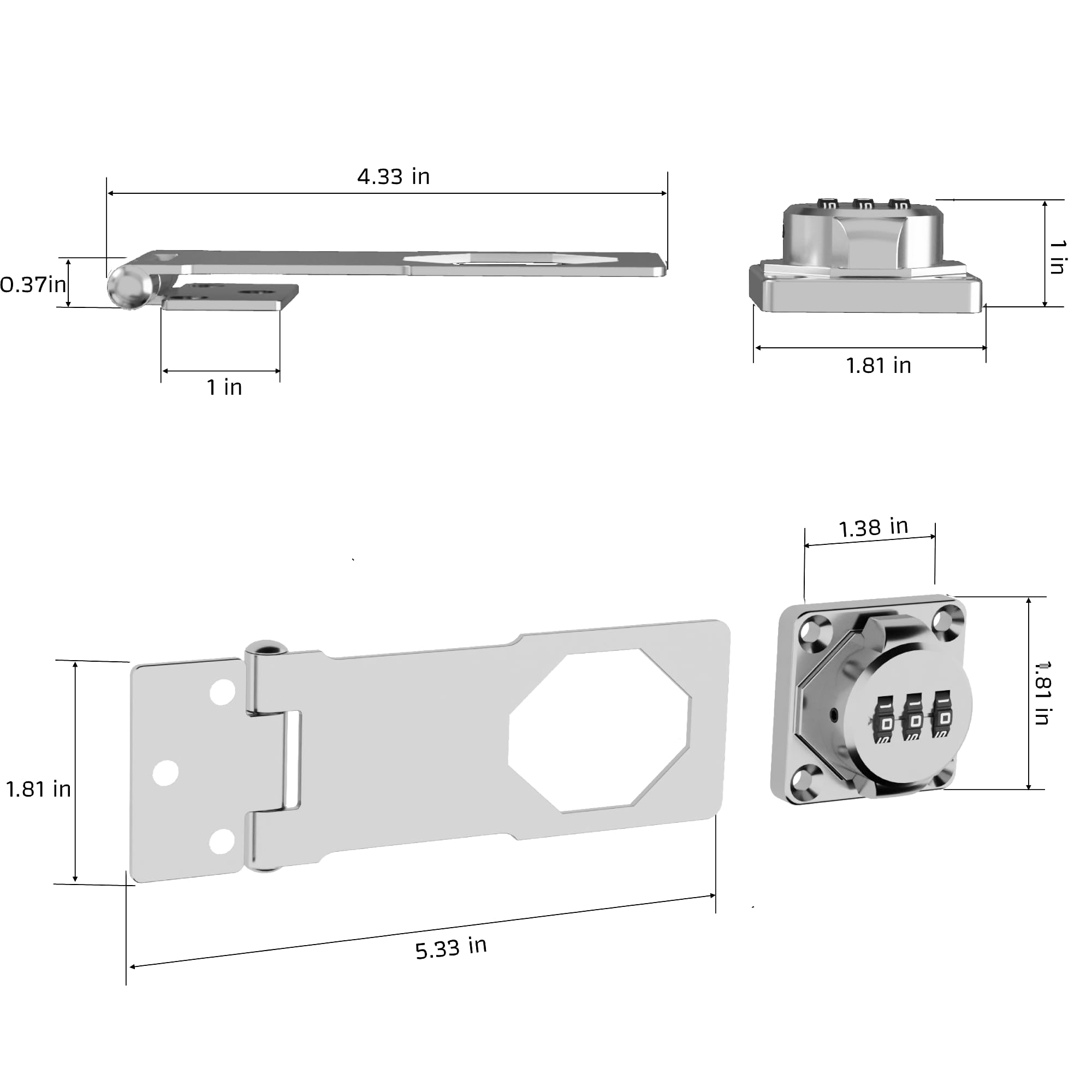 Keyless Combination Lock 3