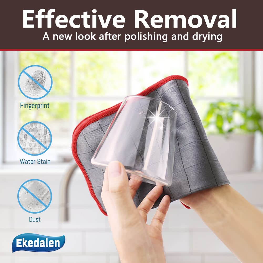 Microfiber Cleaning Cloth Lint Free Glass Polish (6 Count)