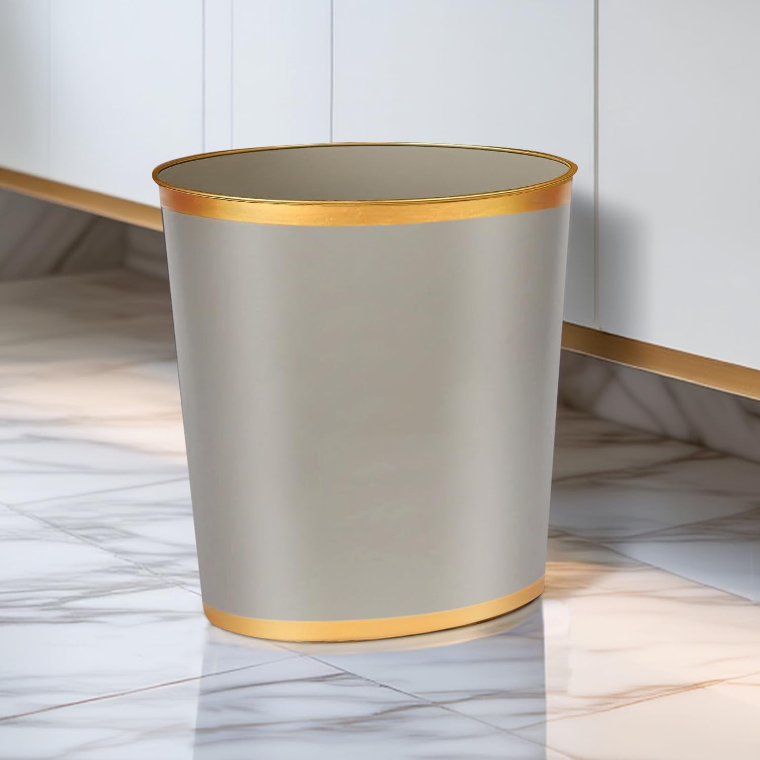 Mattie Oval Waste Basket for Bathroom Decorative