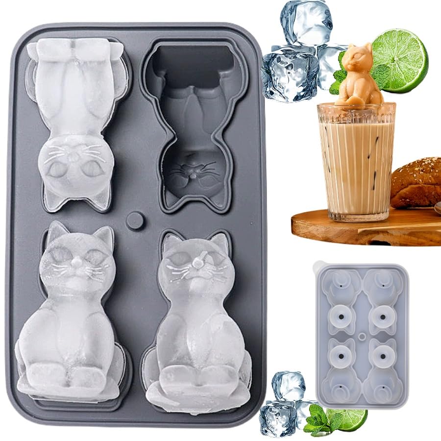 Cute 3D Cat Ice Mold