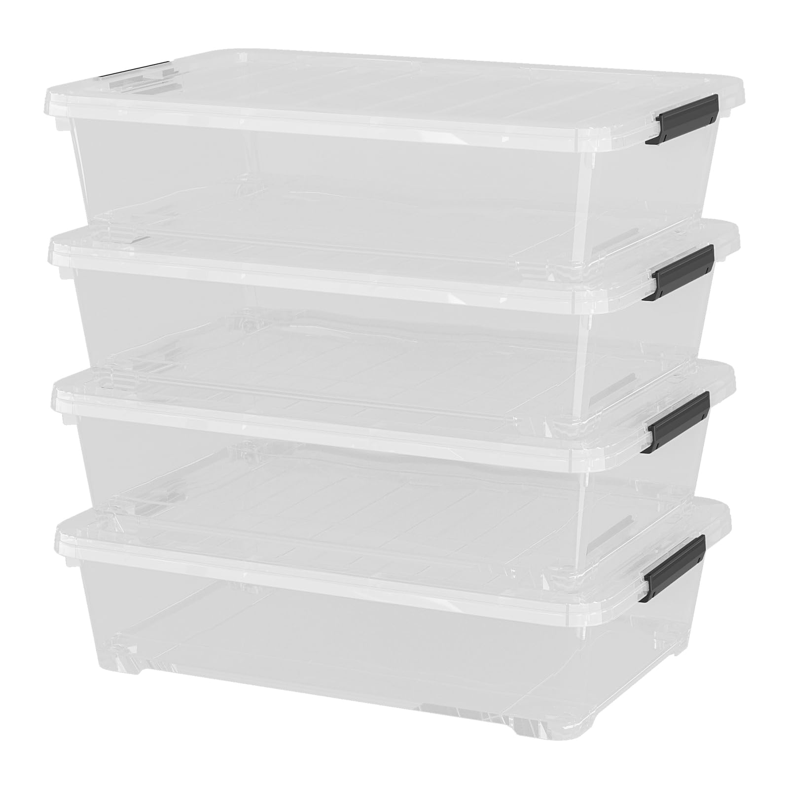 4 Pack Under Bed Storage Box (4 Count)