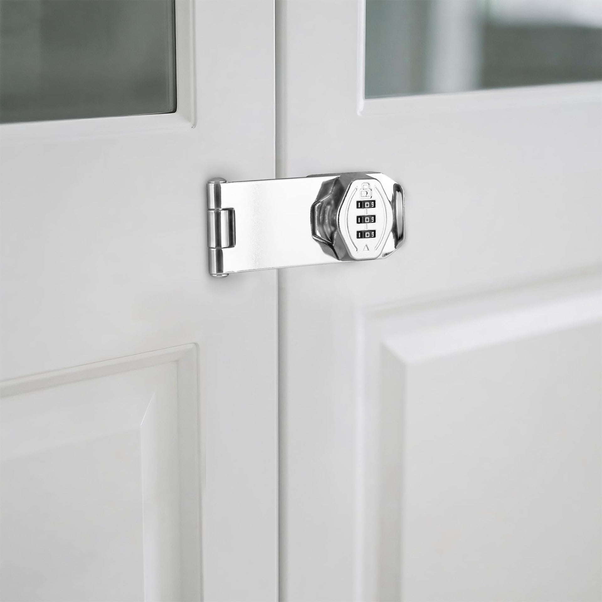 4 inch 180 Degree Hasp Latch with Combination Lock (2 Count)