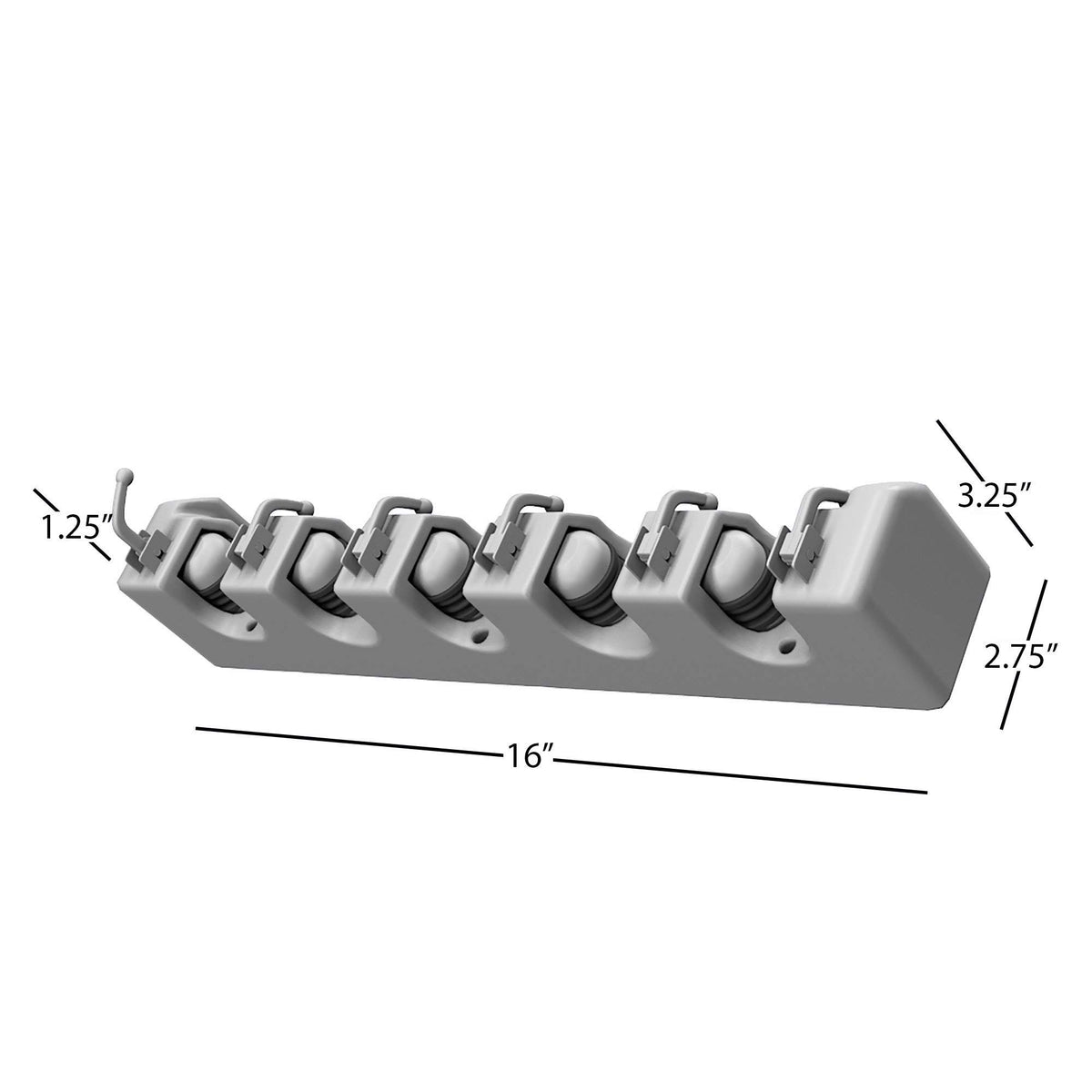 Wall Organizer with Adjustable Slots and Hooks