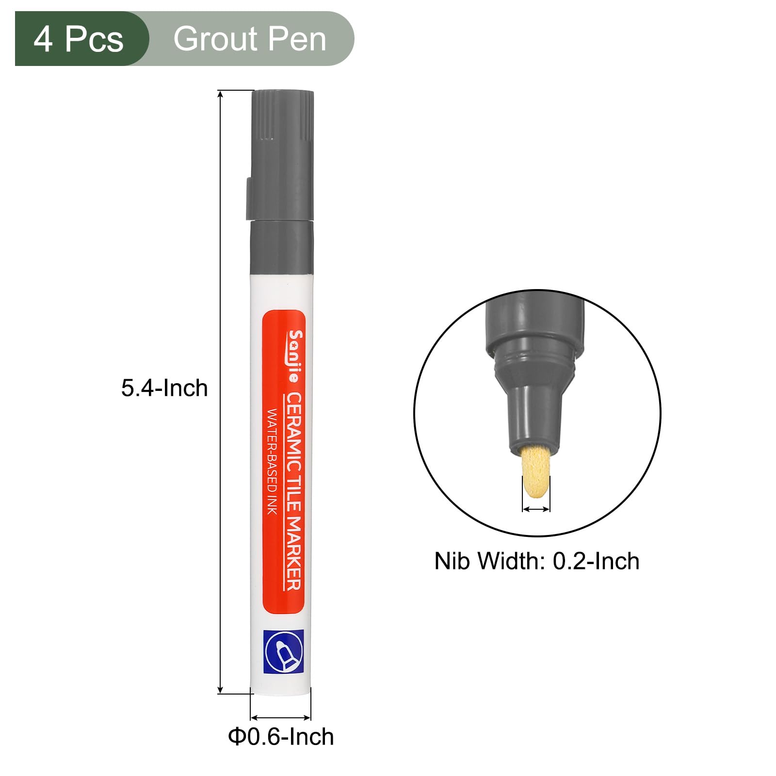 4 Pcs Grout Paint Pen