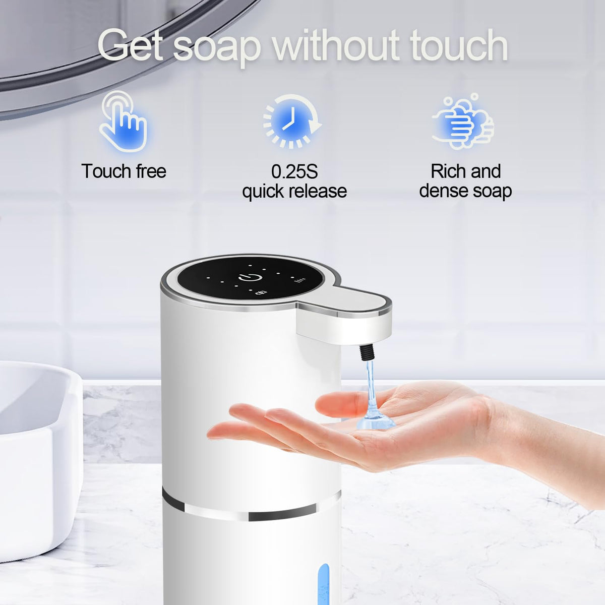 Automatic Liquid Soap Dispenser Bathroom Kitchen Dish Liquid Body Shampoo Shower Gel Hand Free Liquid