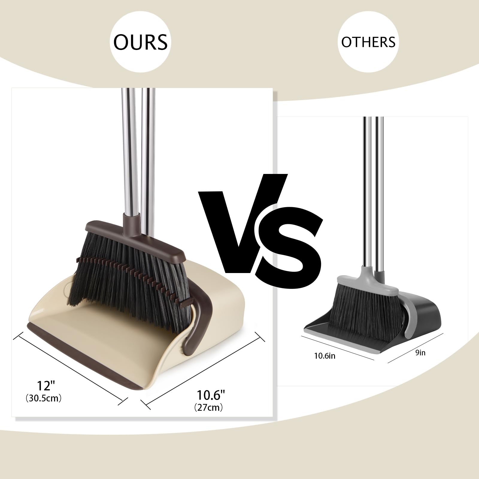 Broom and Dustpan Combo Set