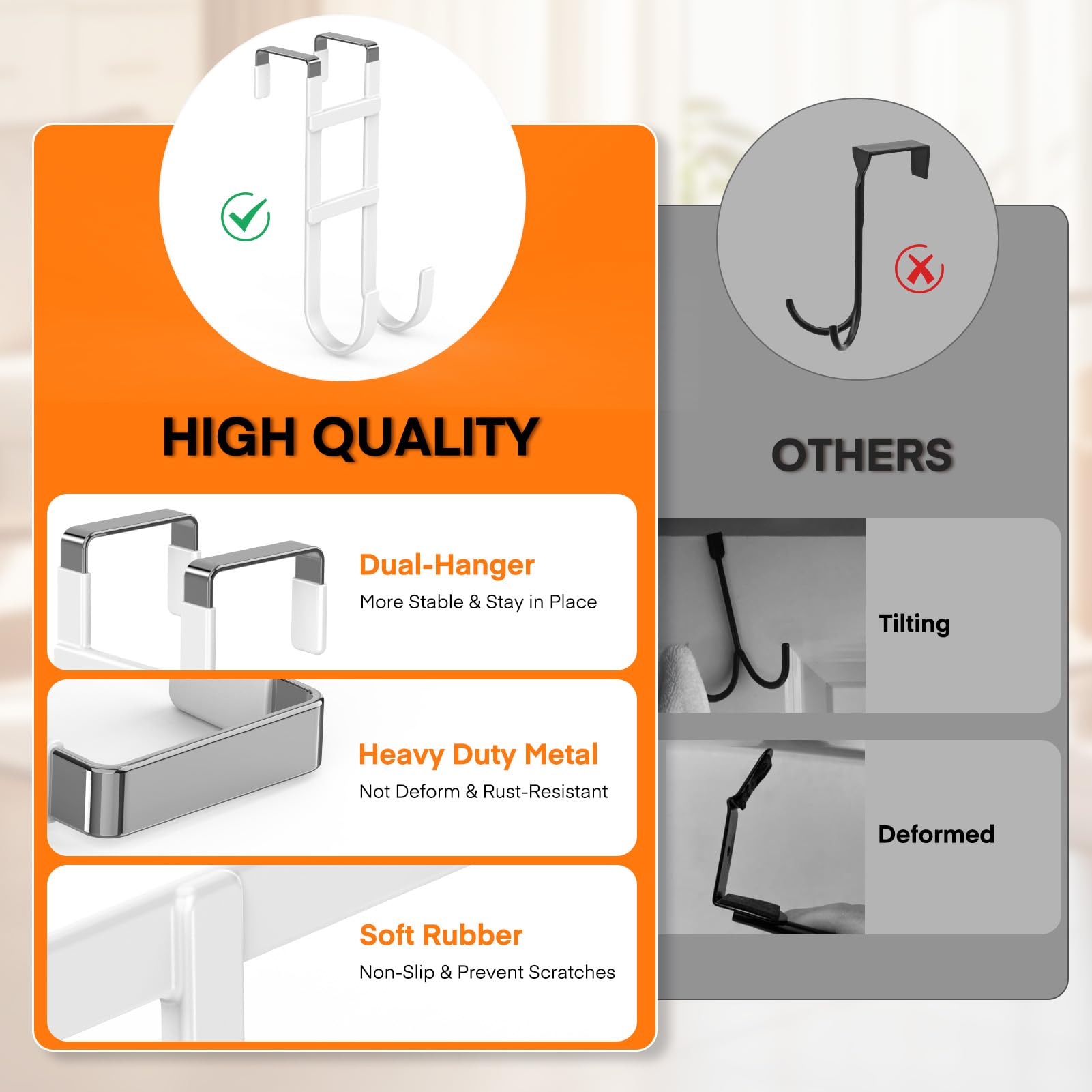 Over the Door Hooks (4 Count)