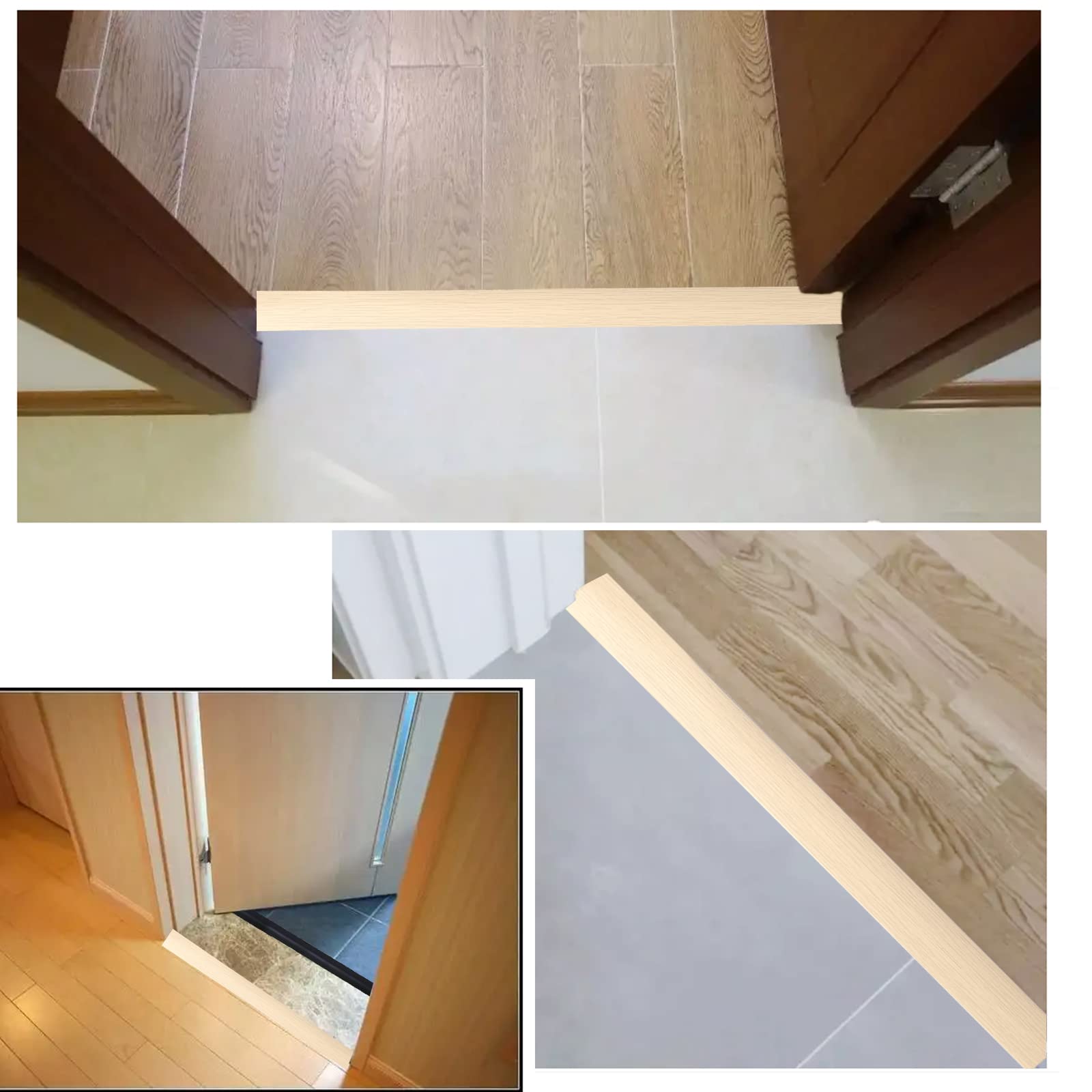 Floor Transition Strip & Self Adhesive Floor Vinyl Floor Edge Trim Laminate Floor Gap Covering Joining Strip (236 Foot)