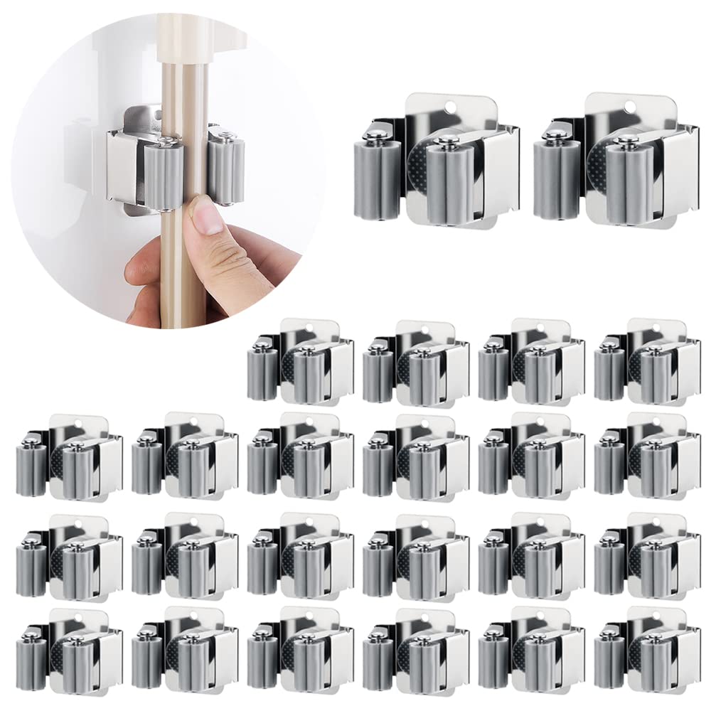 24 PCS Broom and Mop Holder (24 Count)