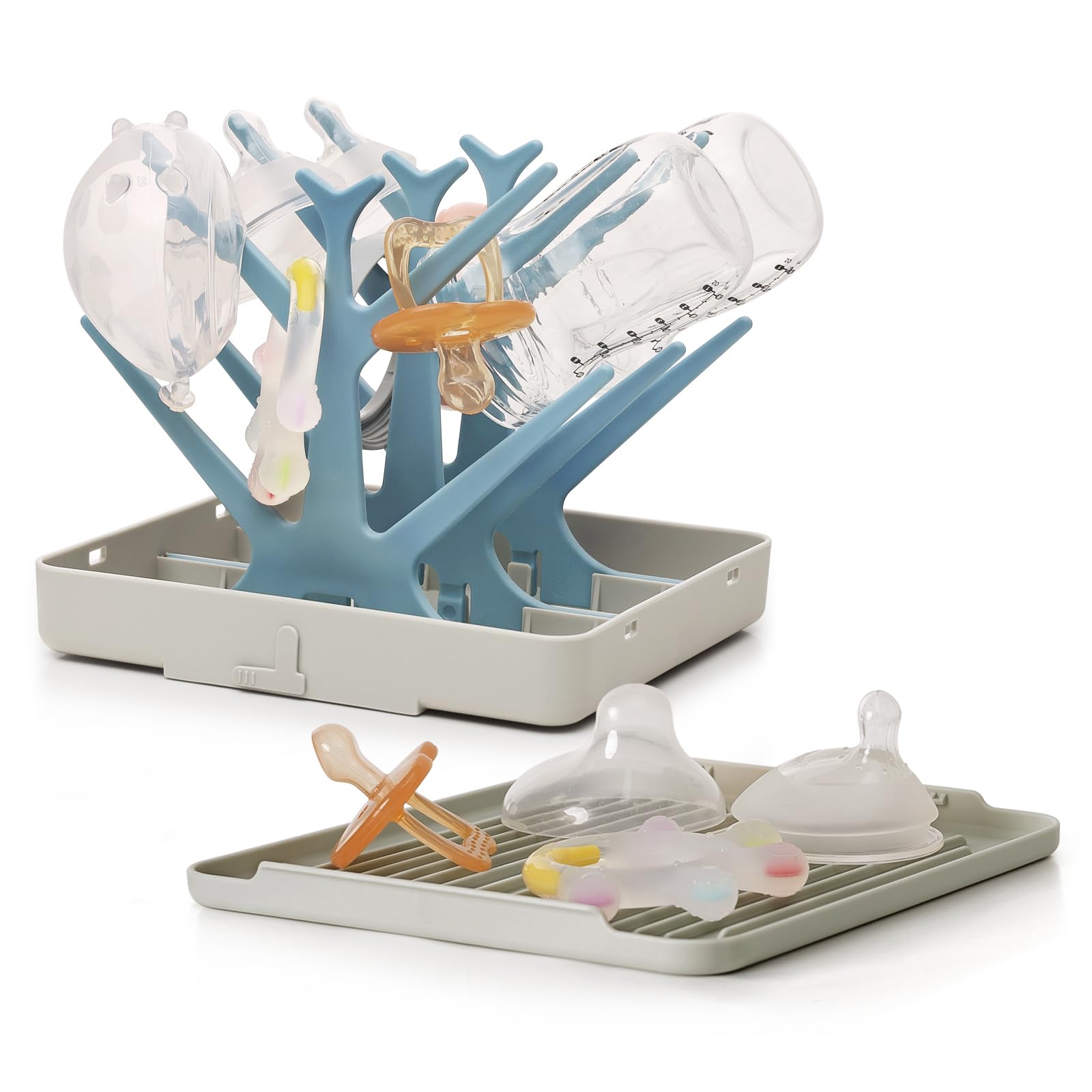 Portable Baby Bottle Drying Rack with Tray