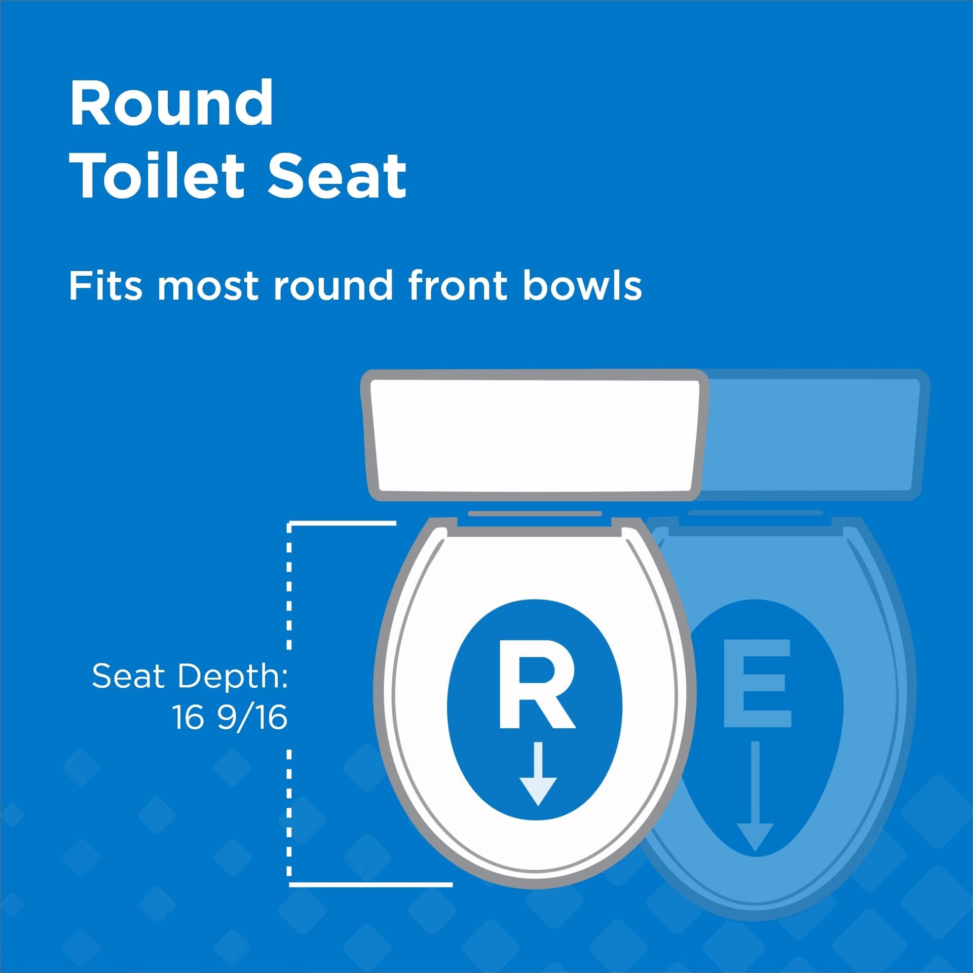 Round Front Toilet Seat with Cover