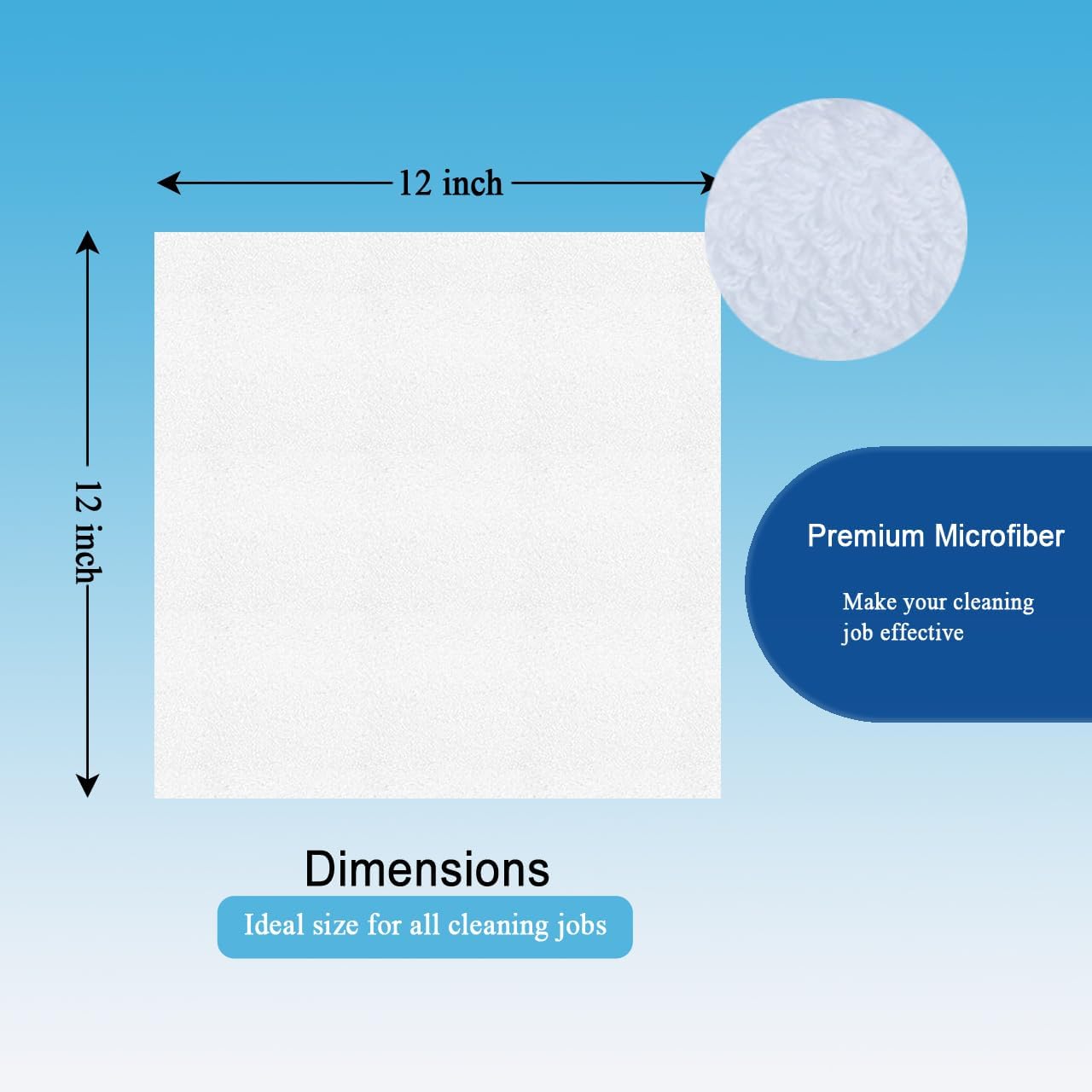 Microfiber Ultra Absorbent 400 GSM Microfiber Cleaning Cloths (12 Count)