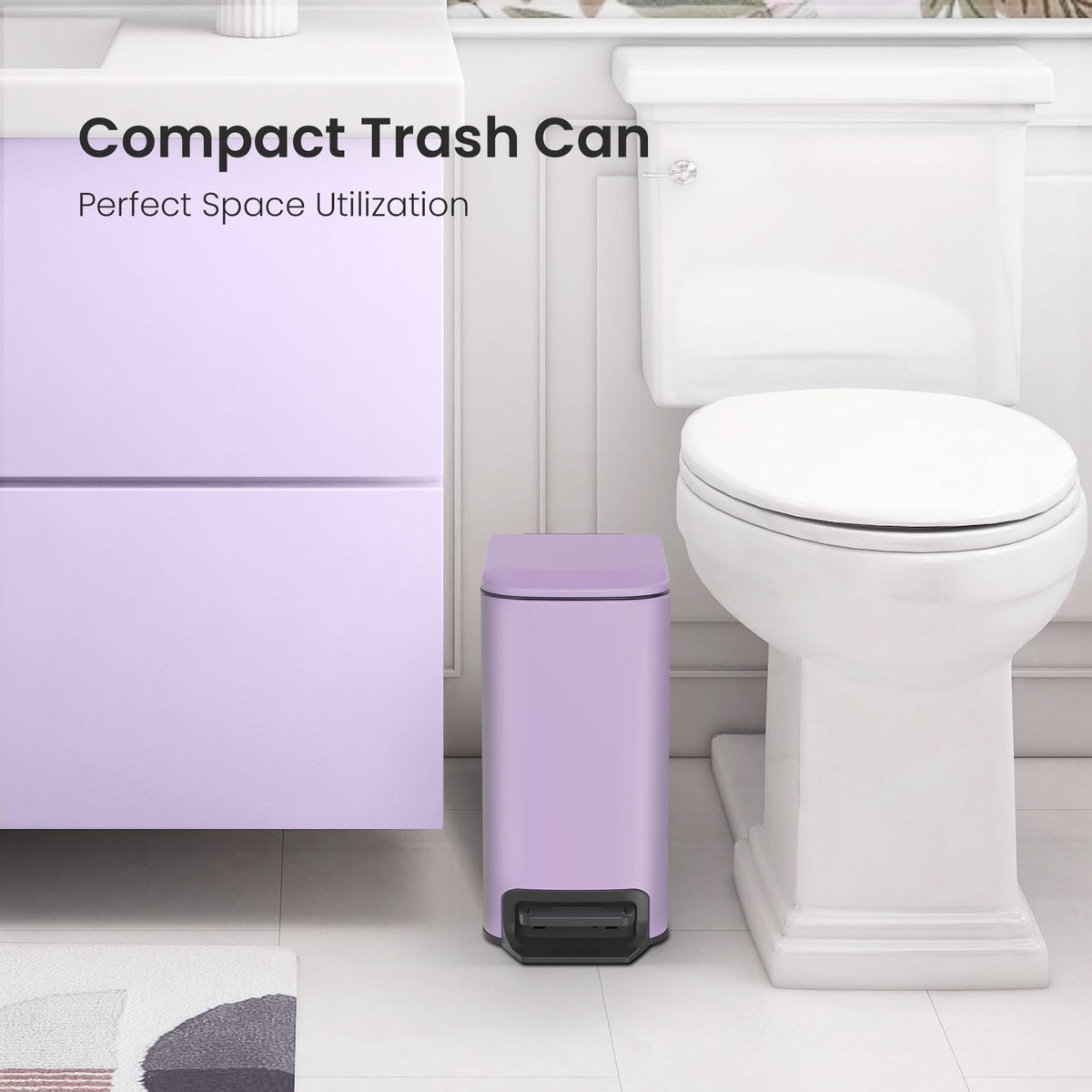 Small Bathroom Trash Can with Lid