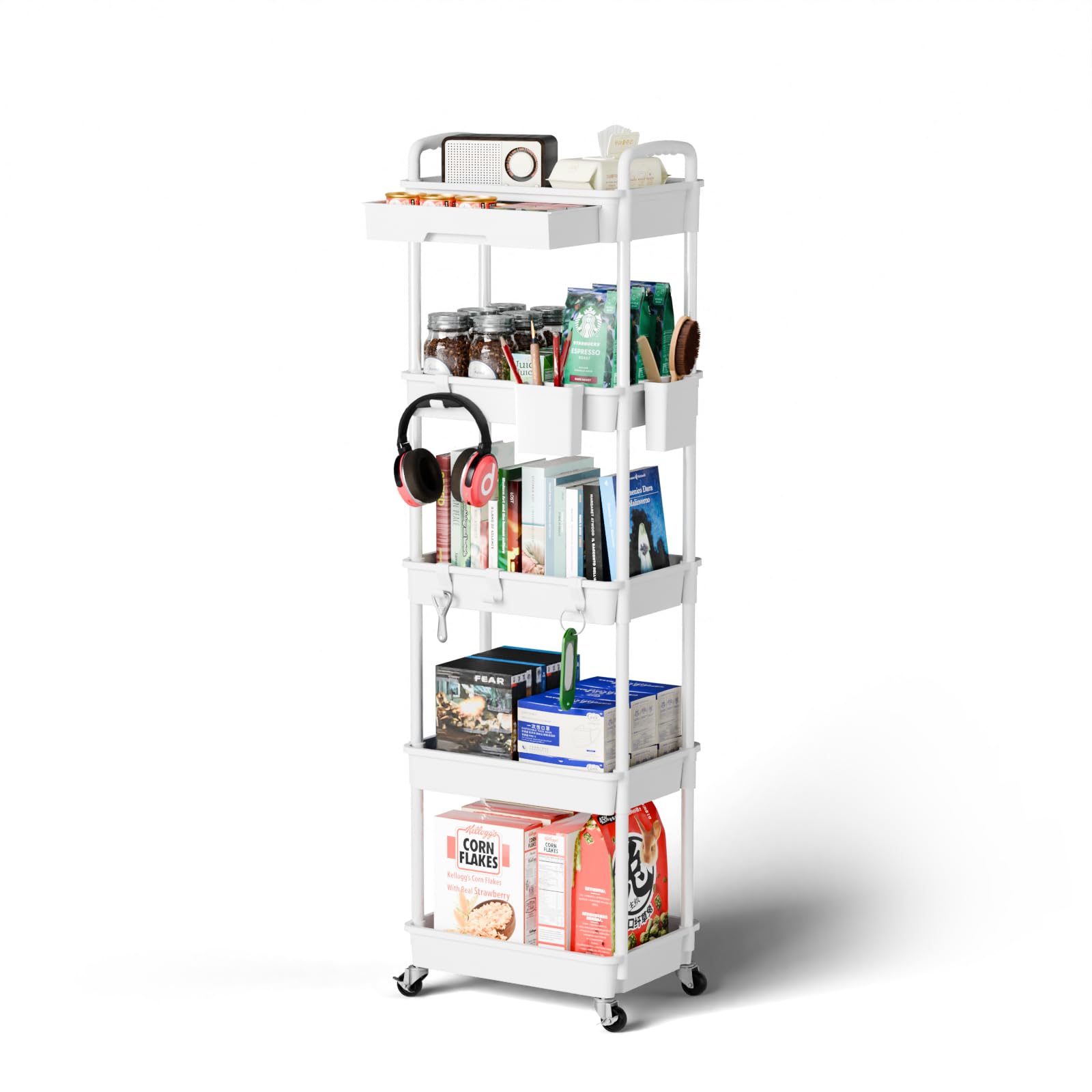 5 Tier Rolling Cart Organizer
