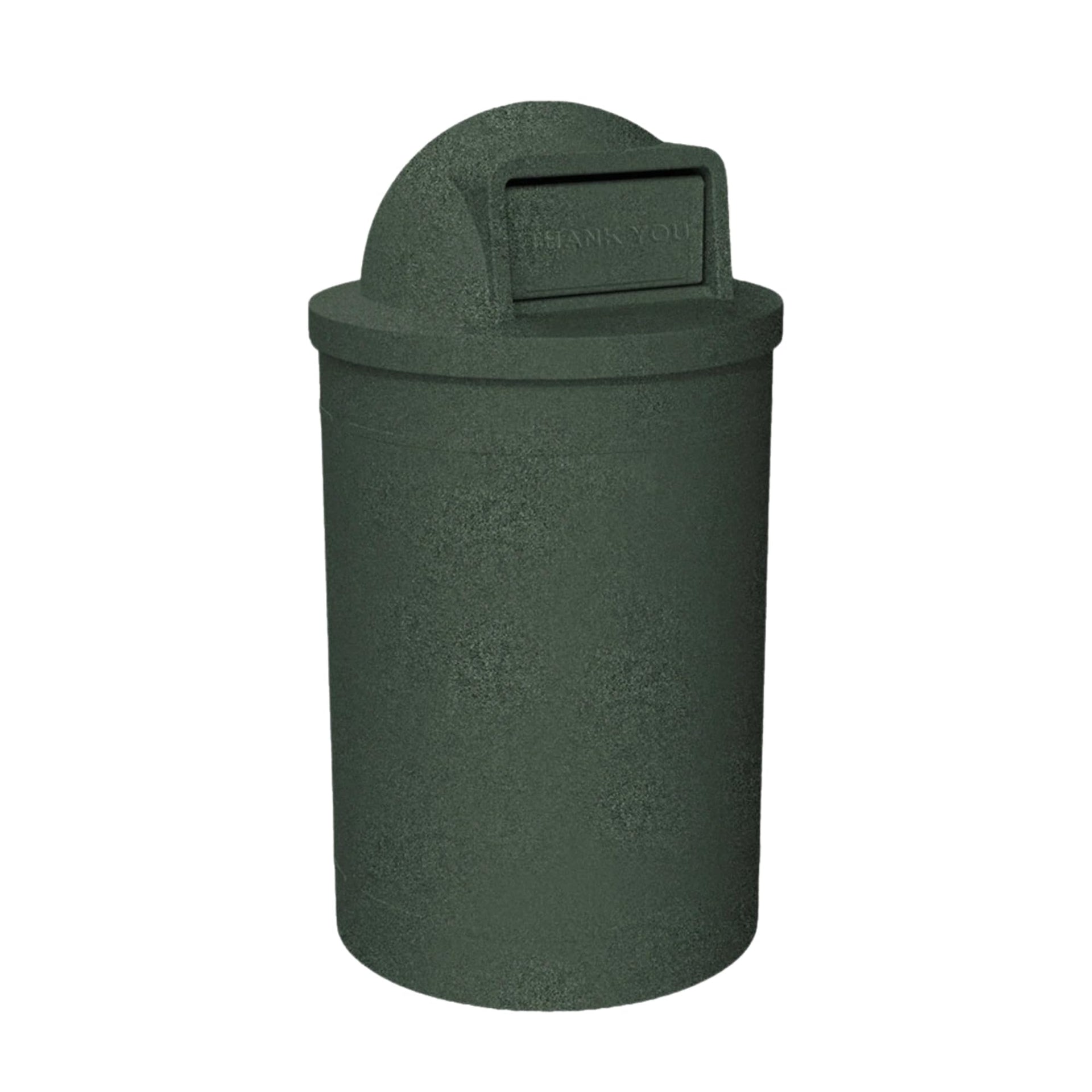 Campus Collection 55 Gallon Plastic Commercial Garbage Can with Push Lid