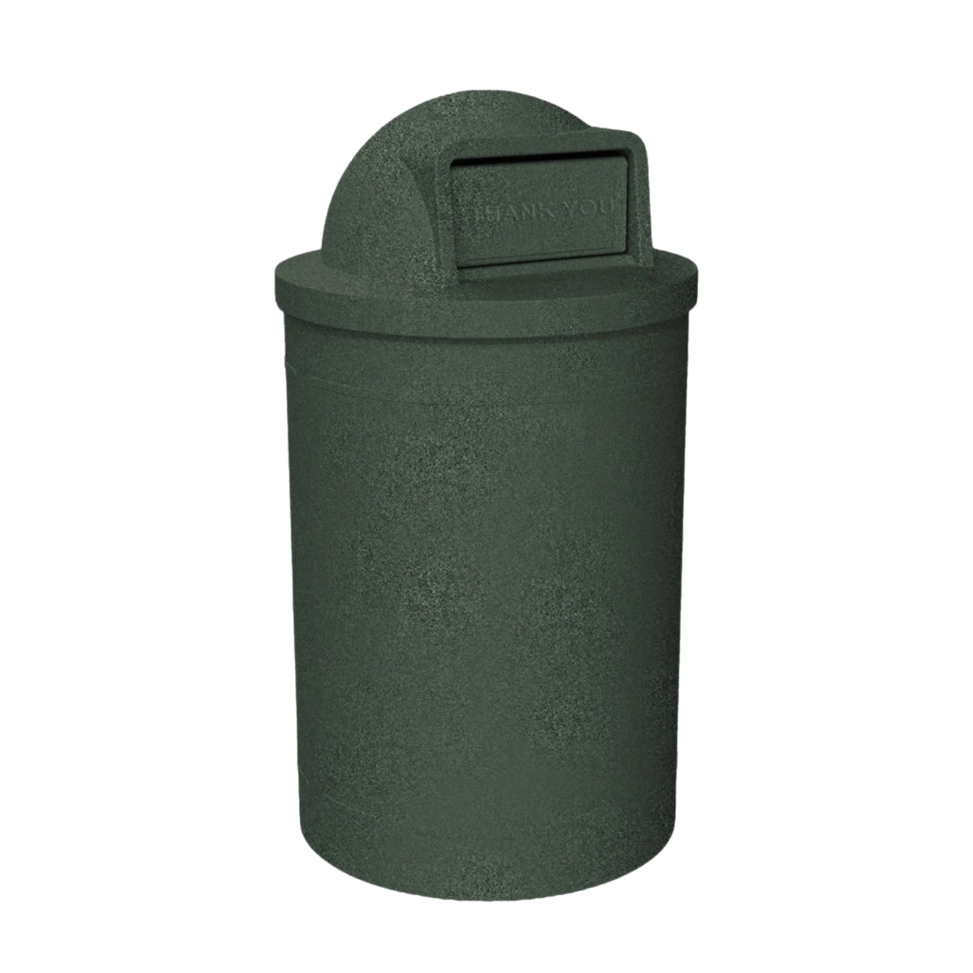 Campus Collection 55 Gallon Plastic Commercial Garbage Can with Push Lid