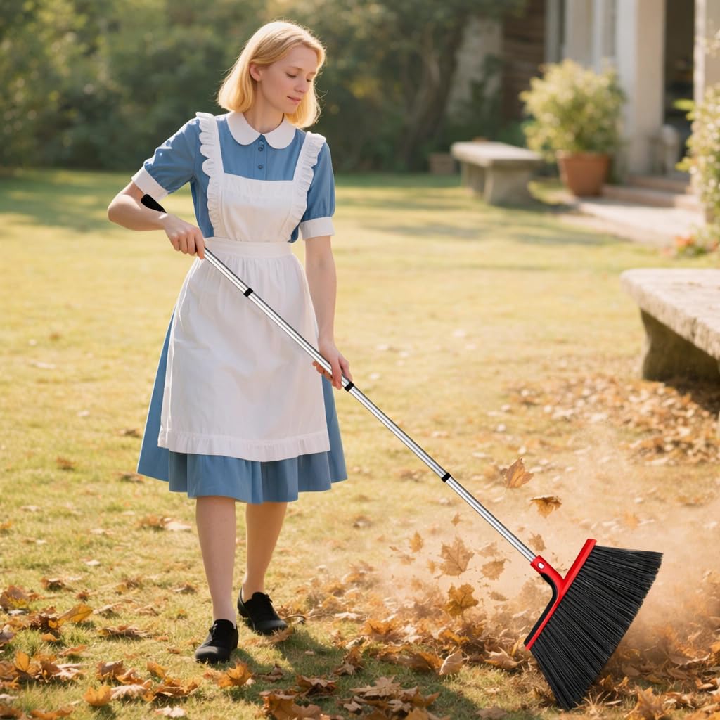 Heavy Duty Angle Broom with 58″ Long Handle
