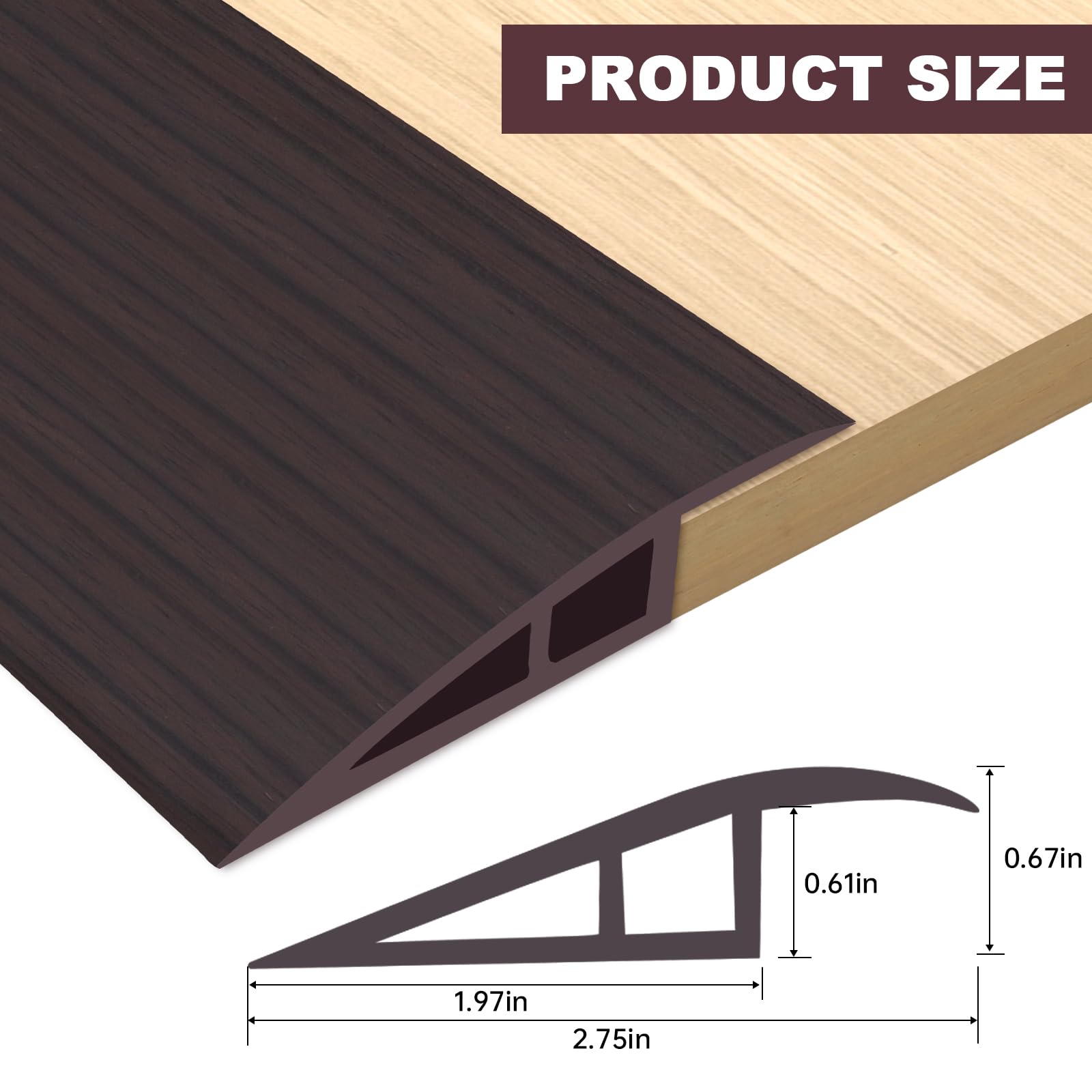 Vinyl Floor Transition Strip Self Adhesive Door Threshold Strip