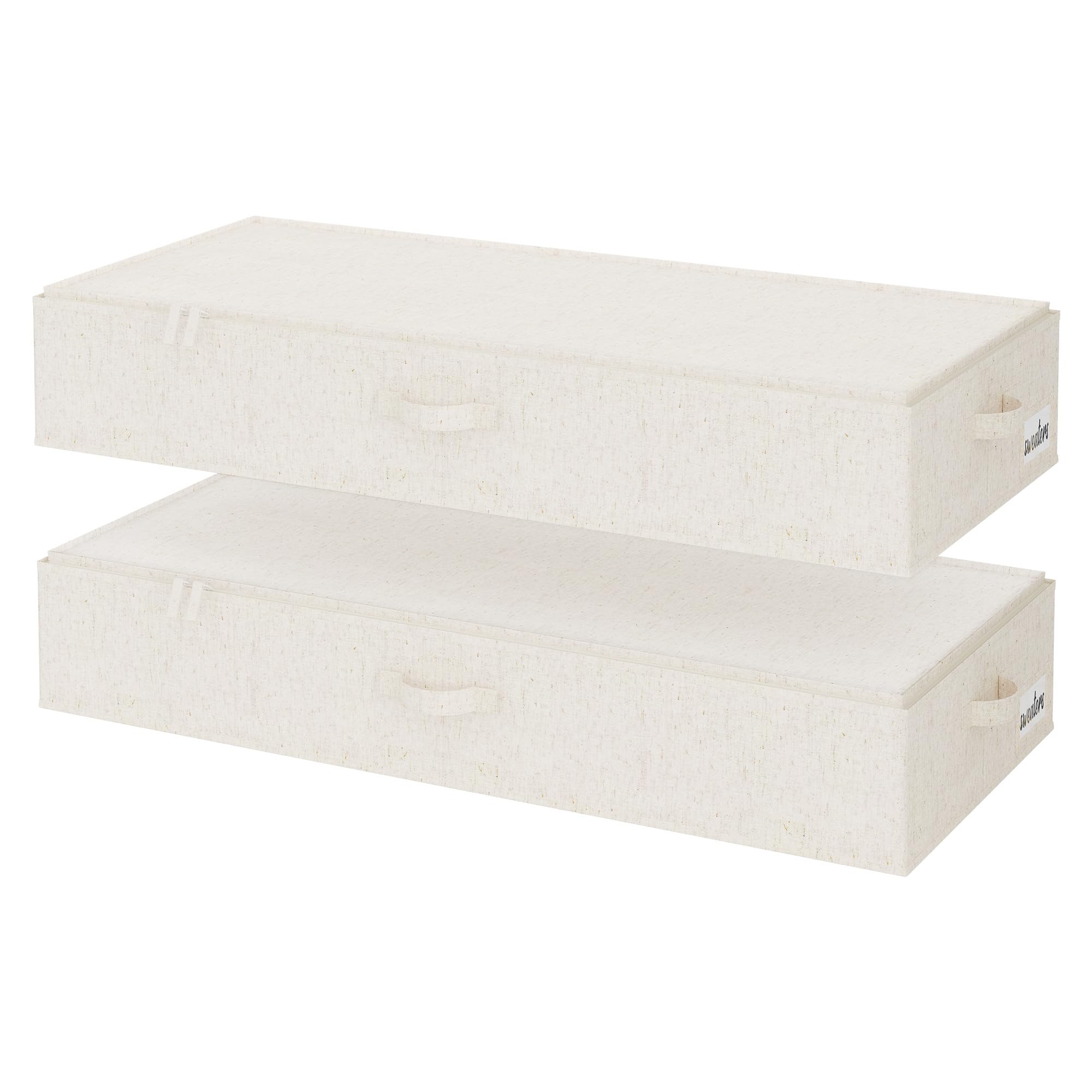 7 Inch Low Profile Under Bed Clothes Storage Bins with Lids (2 Count)