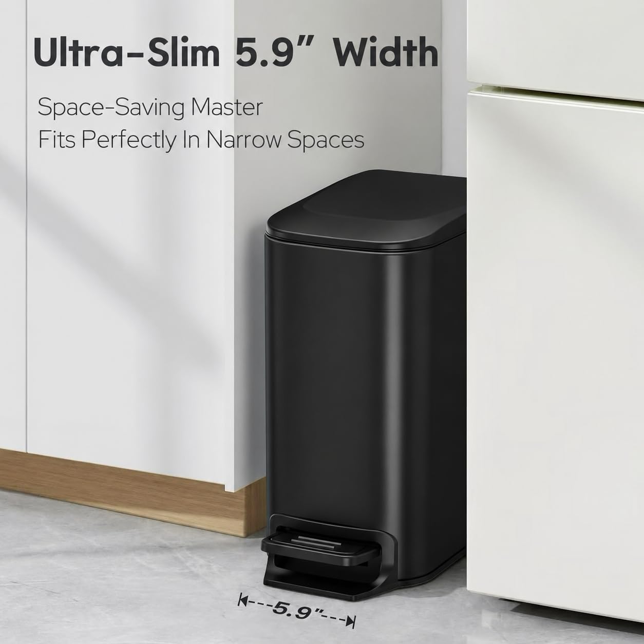 Small Bathroom Trash Can with Lid