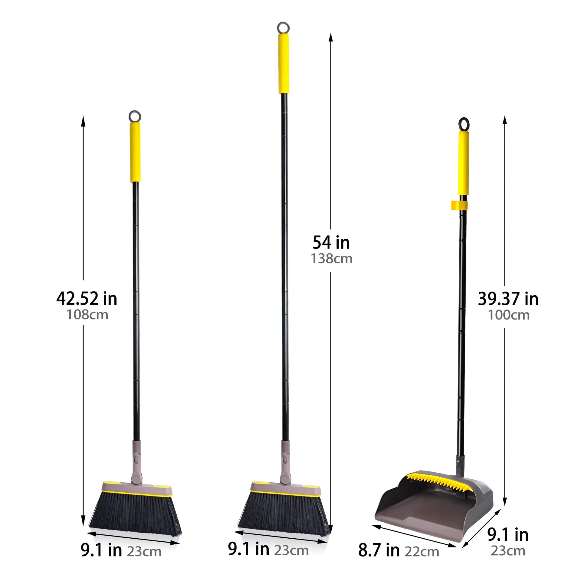 Broom with Dustpan Combo Set